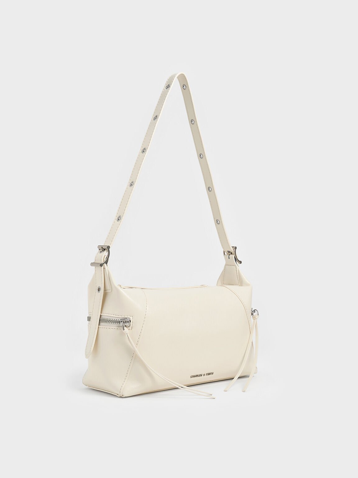 Bolso hobo Xylia, Crema, hi-res