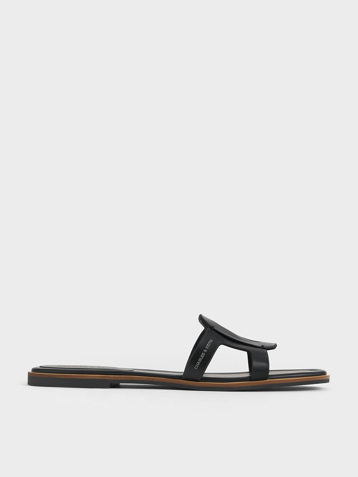 Sandalias con recortes, Negro, hi-res