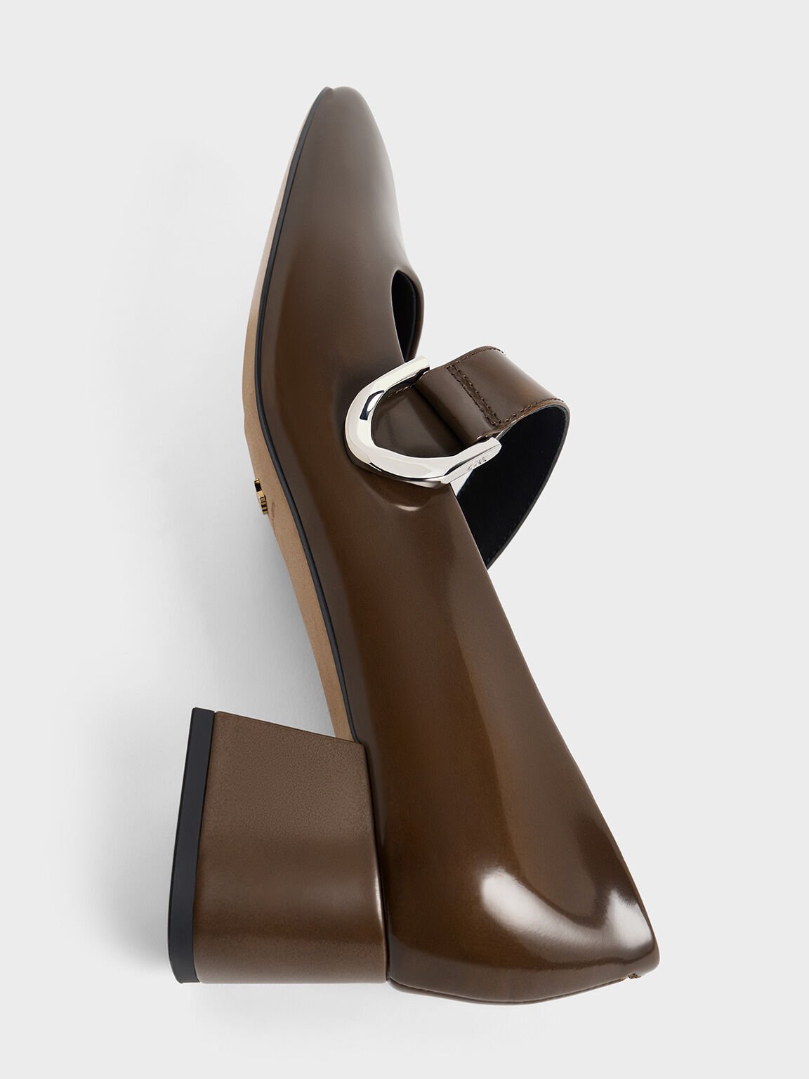 Gabine Leather Mary Jane Pumps, Brown, hi-res