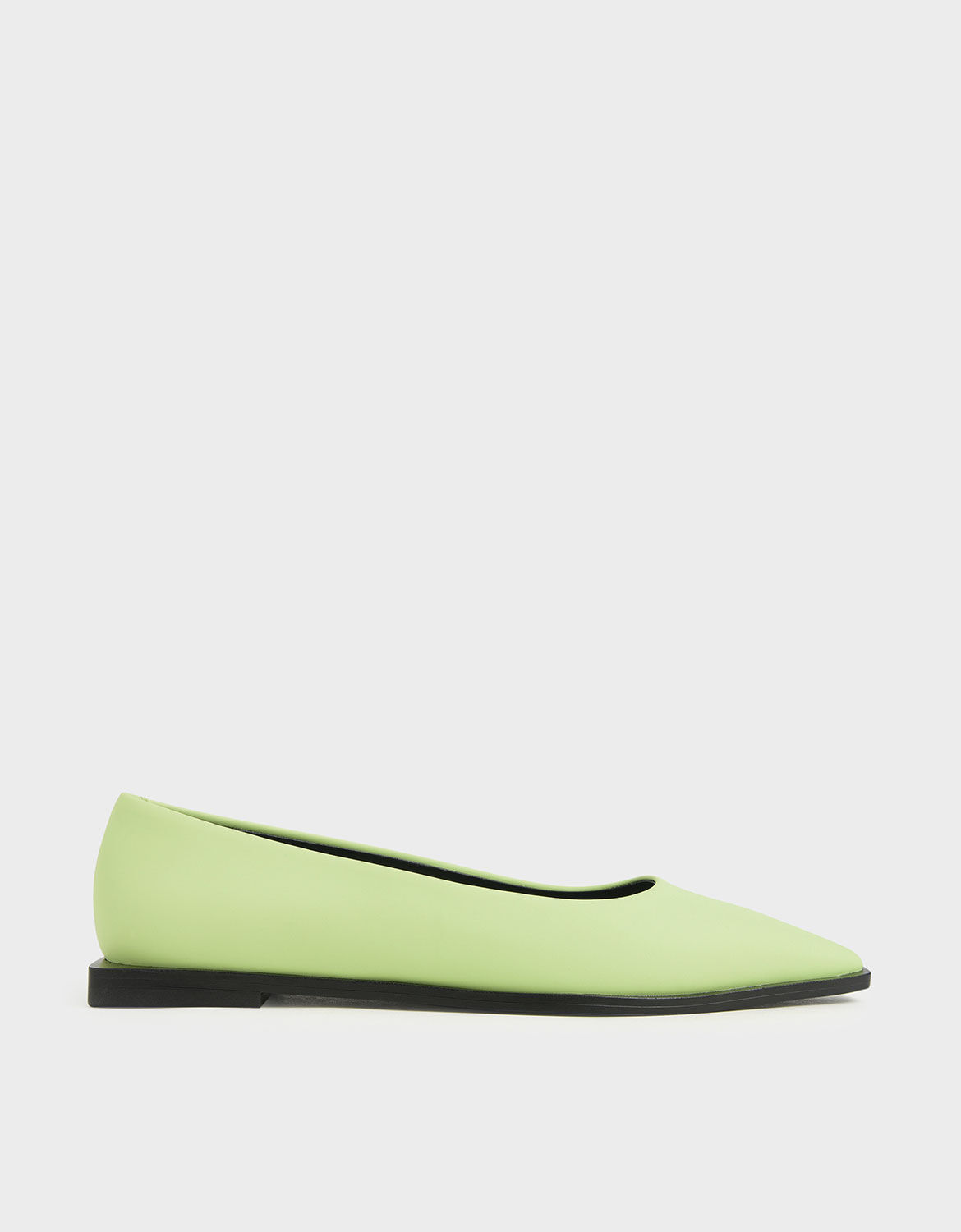 yellow pointy flats