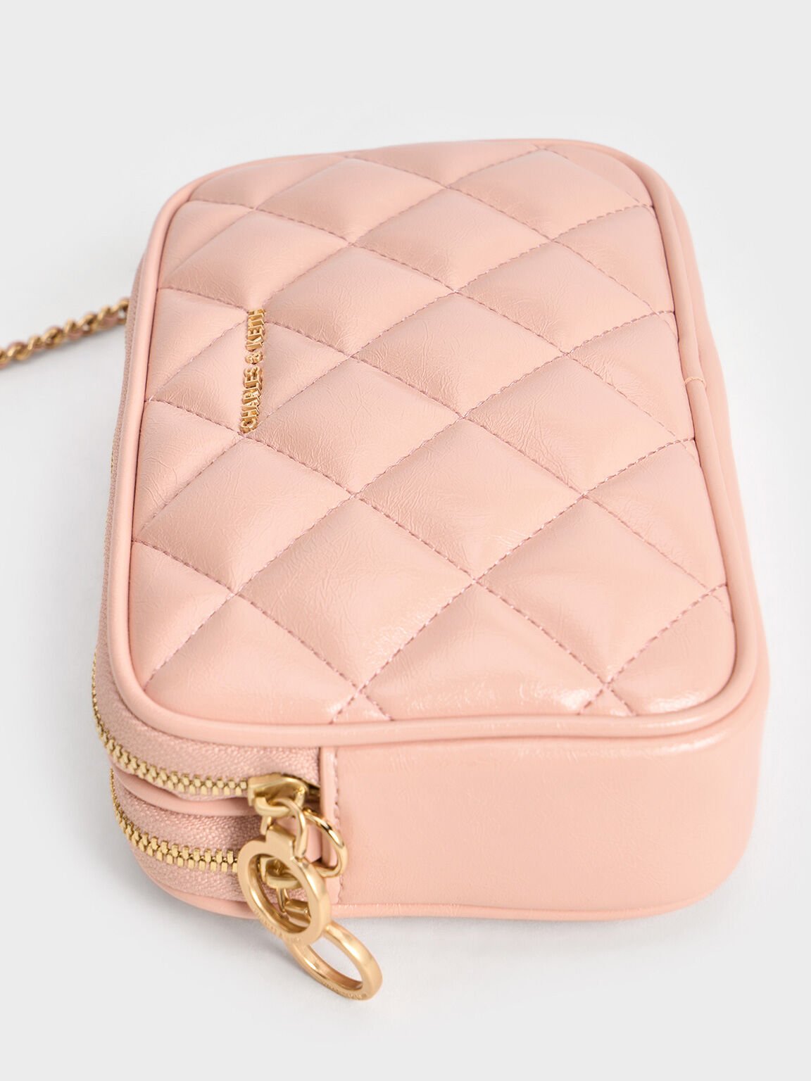 Mini Apfra Quilted Crossbody Bag, Pink, hi-res