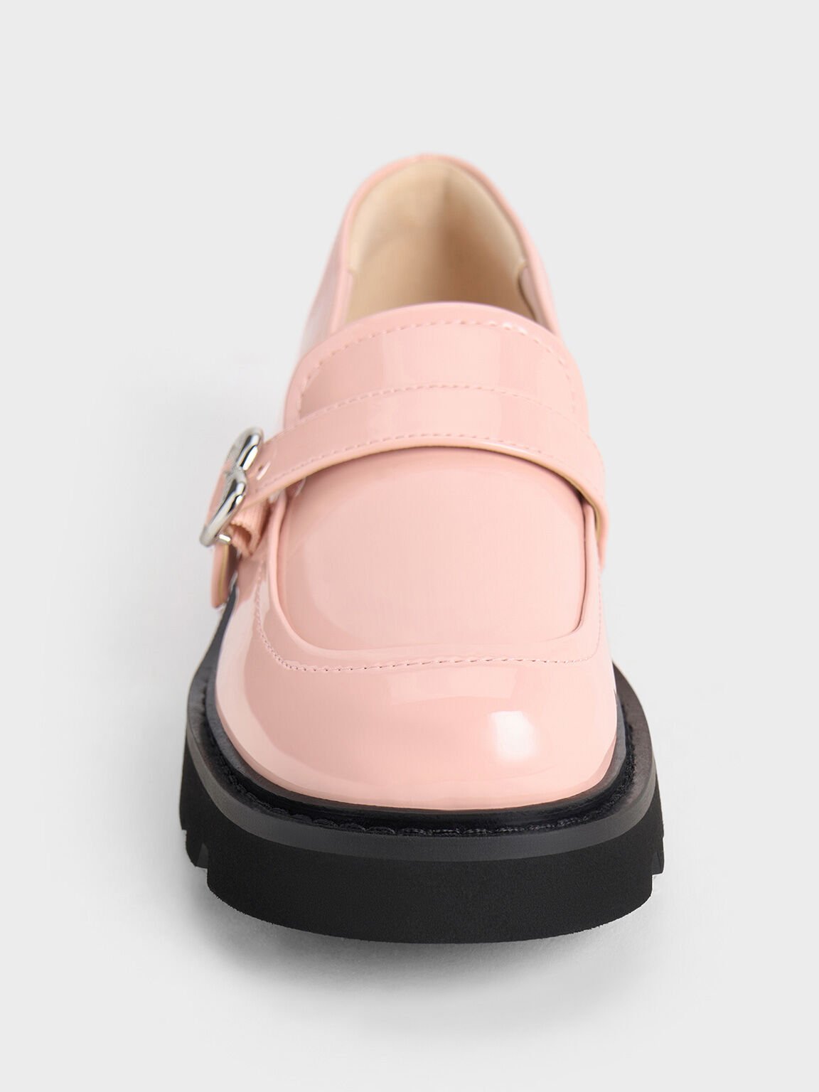 Mocassins vernis à boucle coeur - Enfant, Rose, hi-res