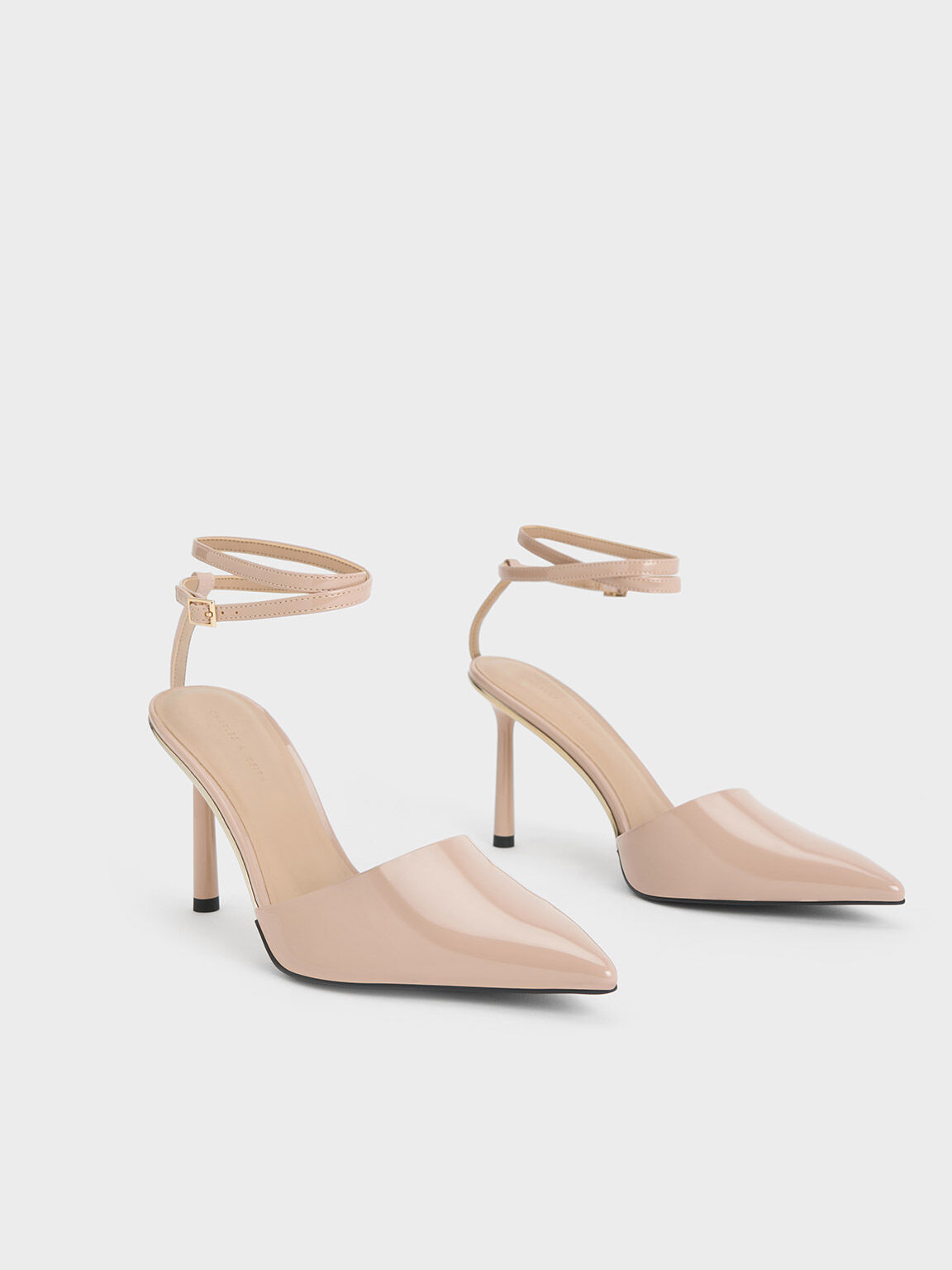 Clear Point Toe Ankle Strap Pumps | SHEIN IN