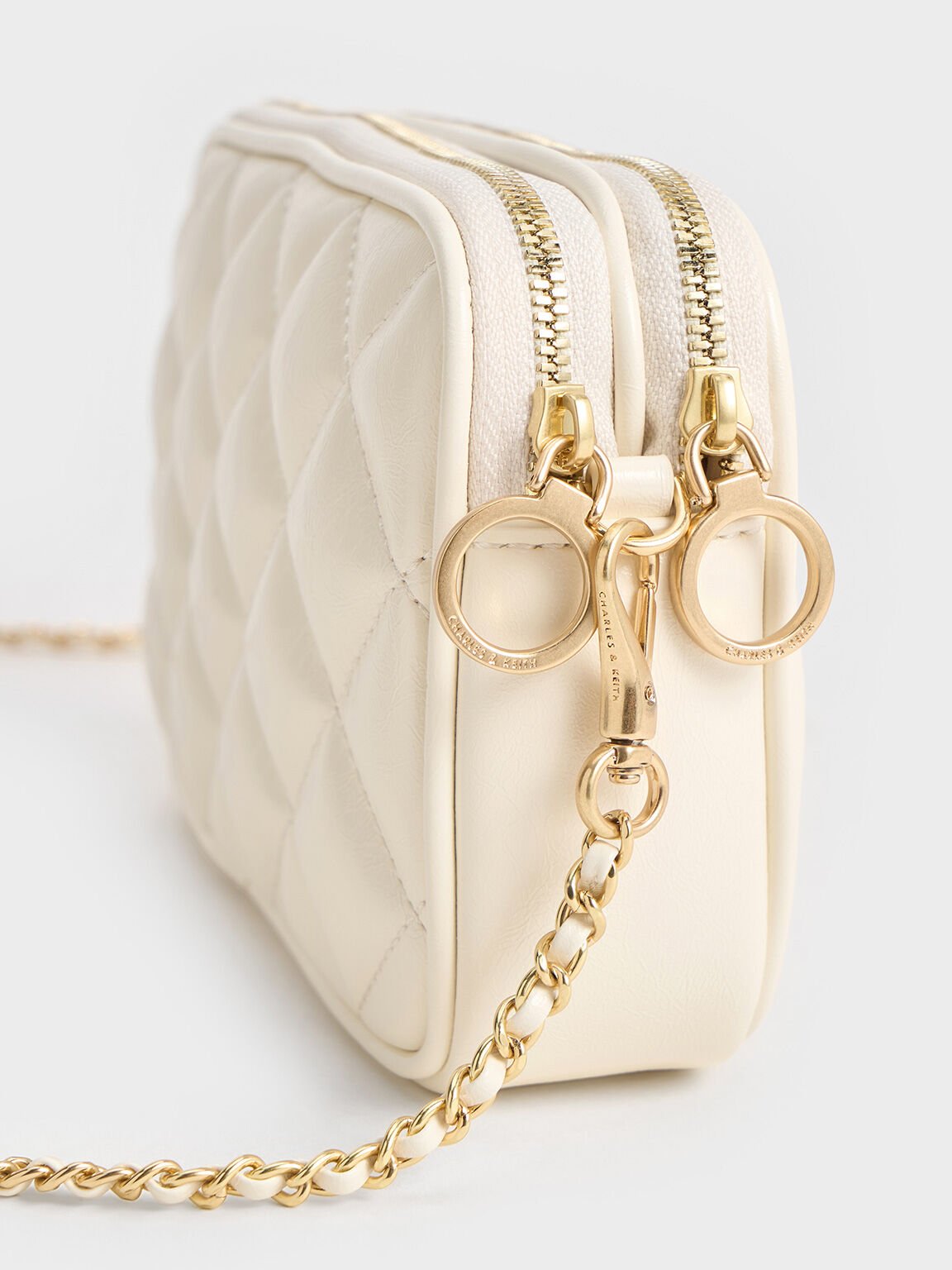 Mini Apfra Quilted Crossbody Bag, Cream, hi-res