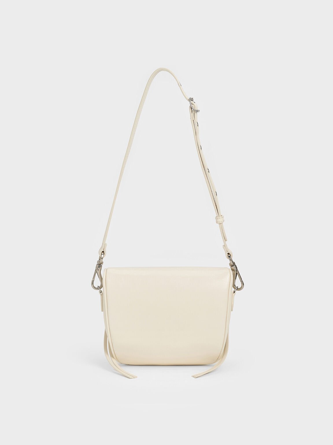 Bolso cruzado Xylia con múltiples cremalleras, Crema, hi-res