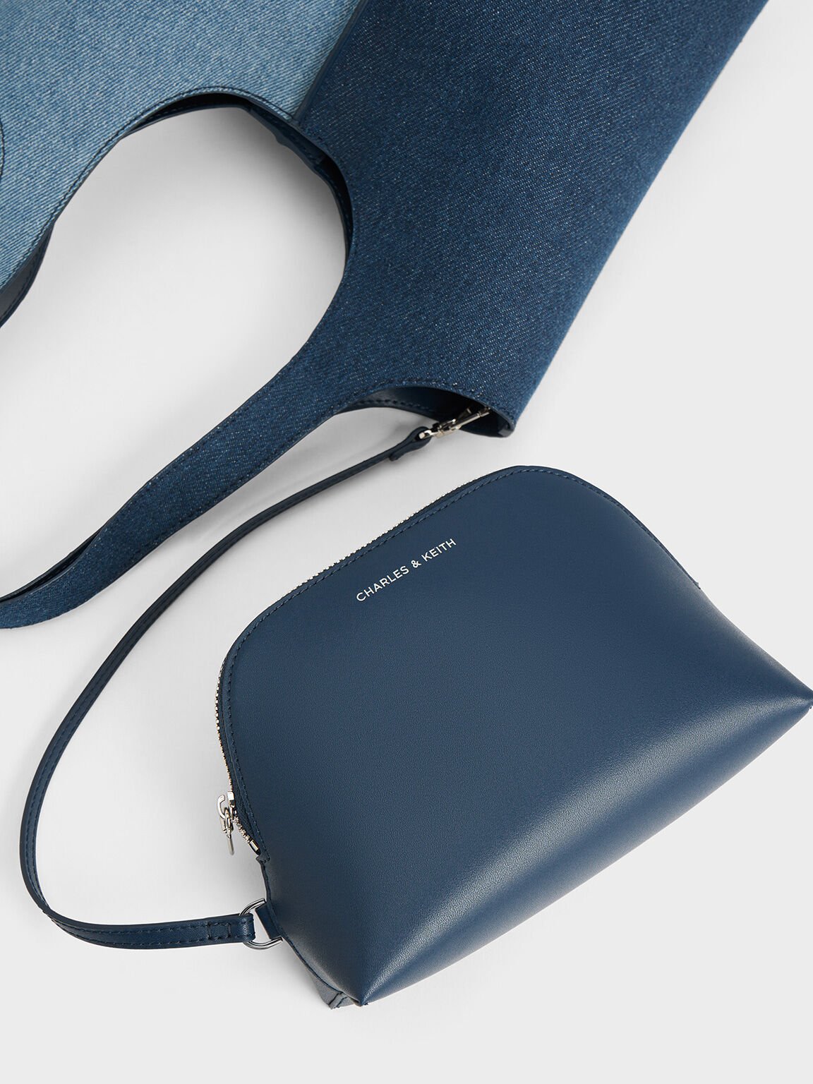 Grand sac cabas Arlys, Bleu Denim, hi-res