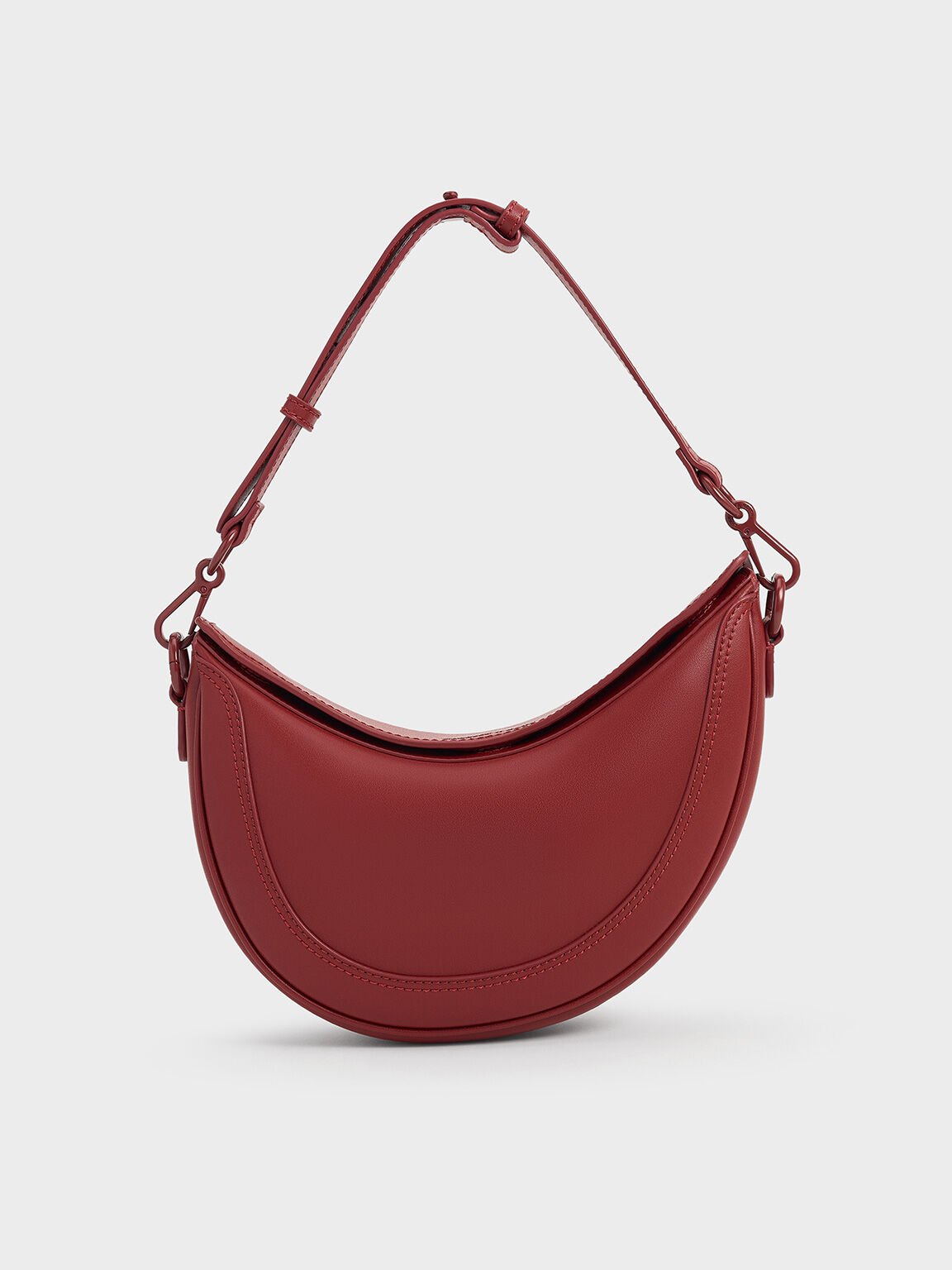 Asymmetrical Saddle Bag, Red, hi-res