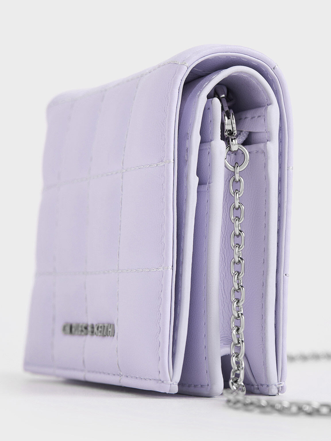 Quilted Mini Wallet, Lilac, hi-res