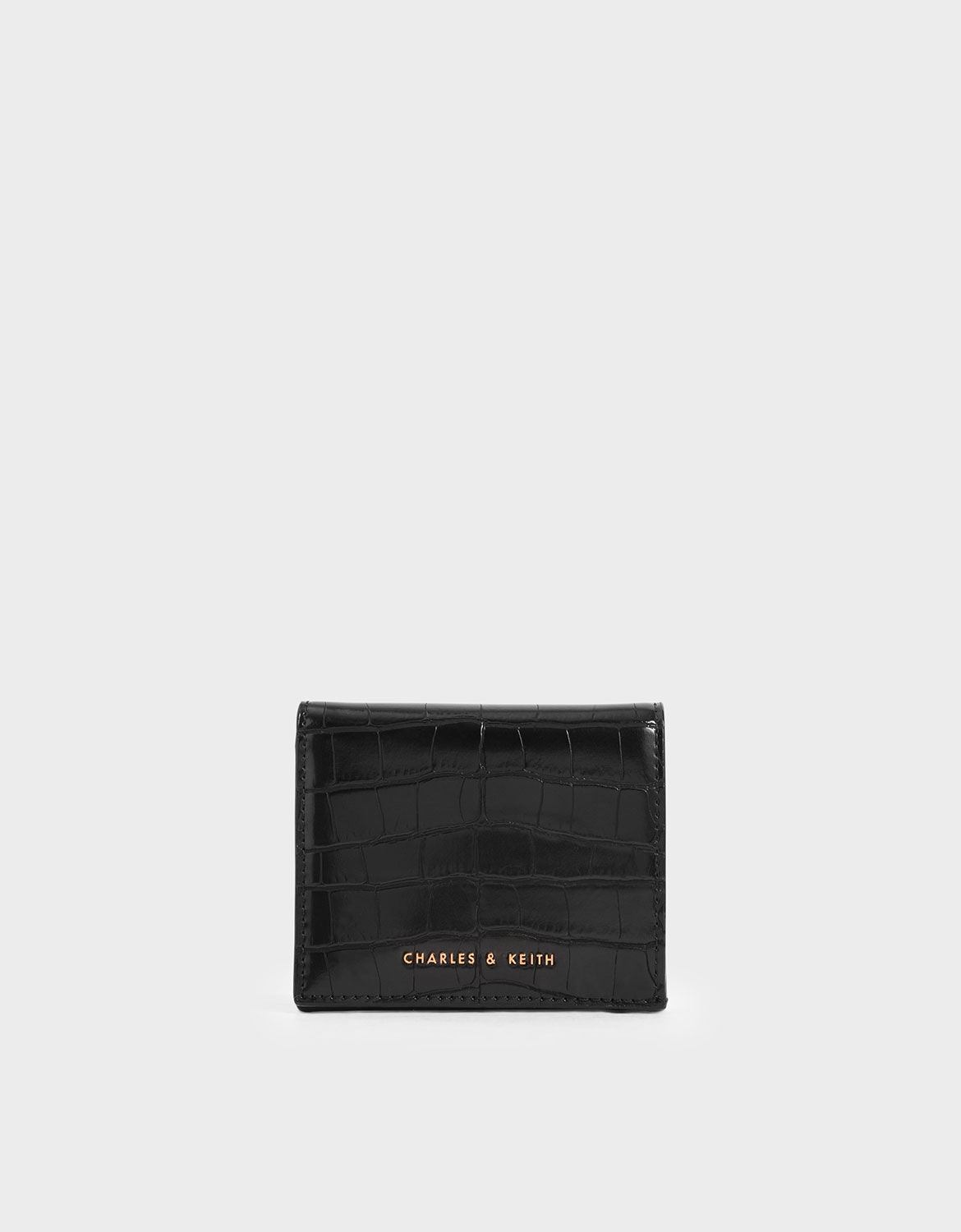 Black Harmonee Top Zip Small Wallet | CHARLES & KEITH