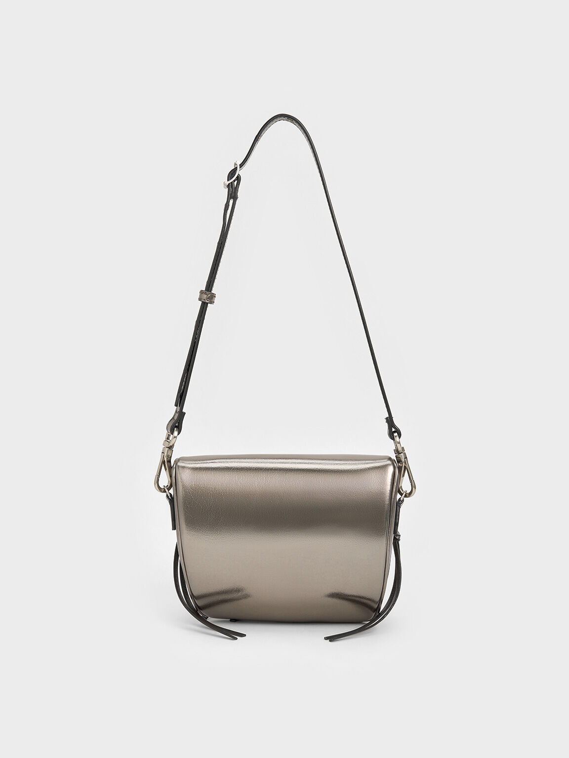 Xylia Metallic Multi-Zip Crossbody Bag, Pewter, hi-res