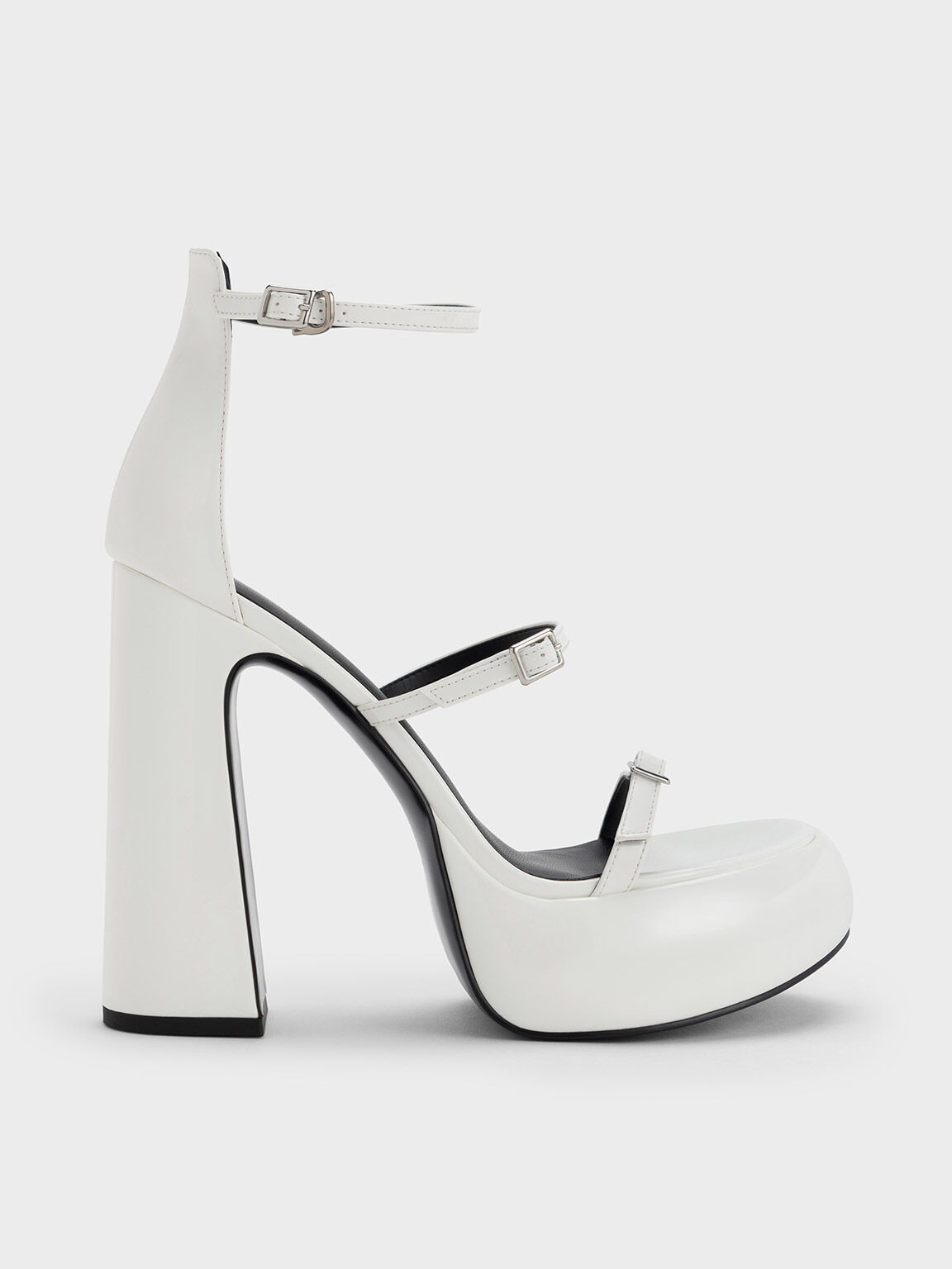 Amazon.com | Fingertip Ballet White Platform Heels for Women Chunky Block  Heeled Sandals with Ankle Strap Square Open Toe for Wedding Party Dress | Heeled  Sandals