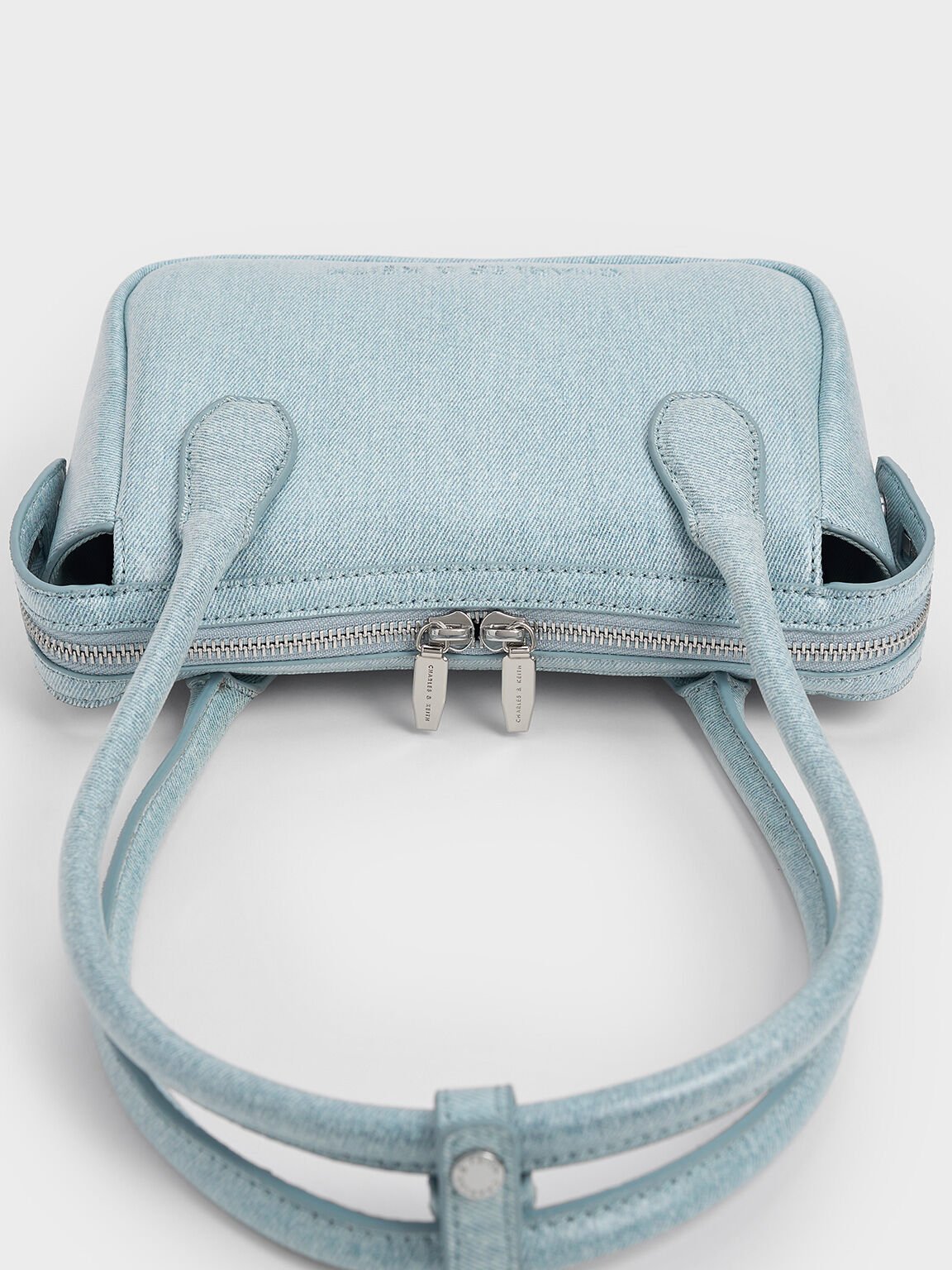 Bosie Denim Elongated Top Handle Bag, Denim Blue, hi-res