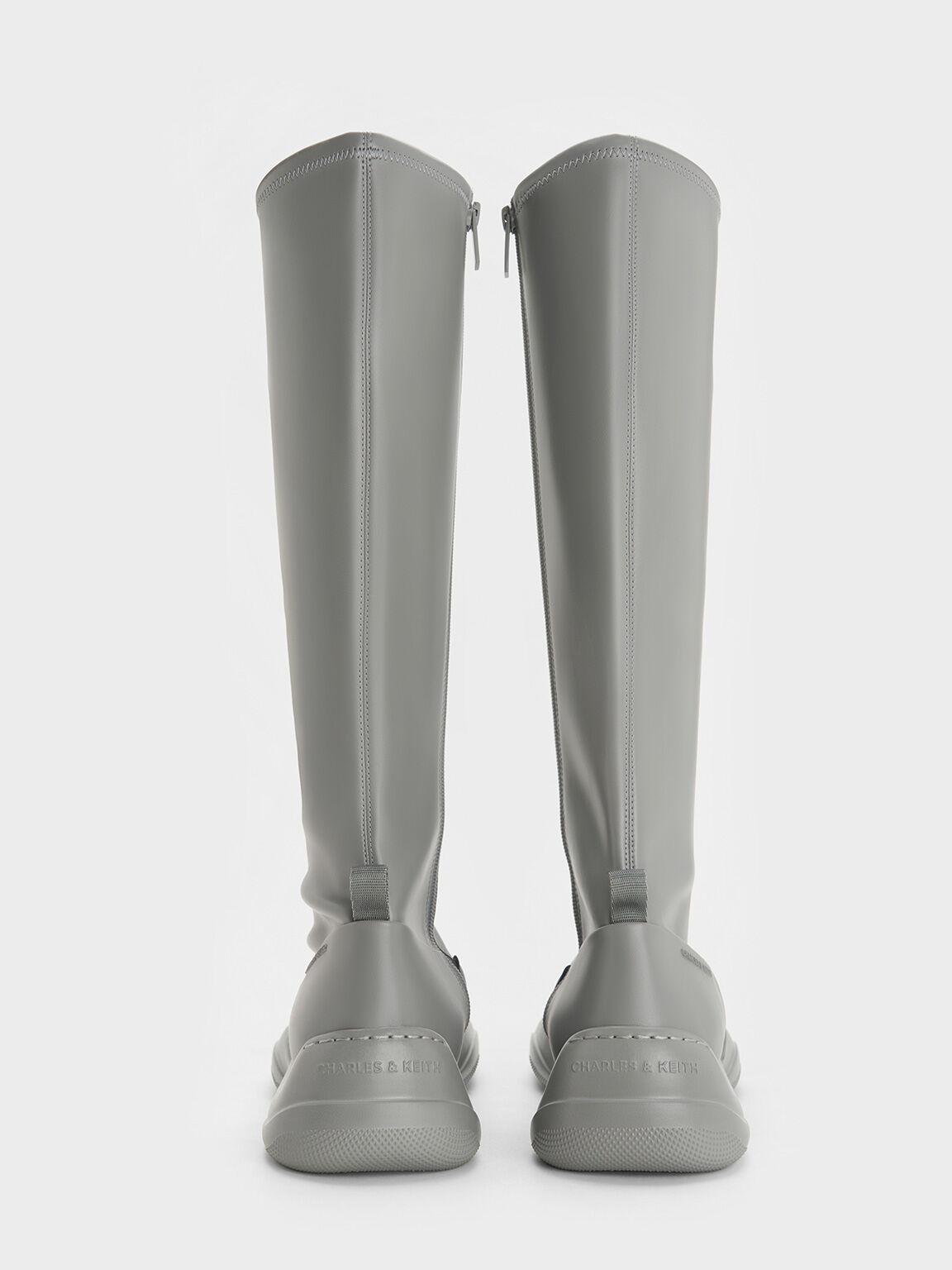 Casey Side-Zip Knee-High Boots, Grey, hi-res