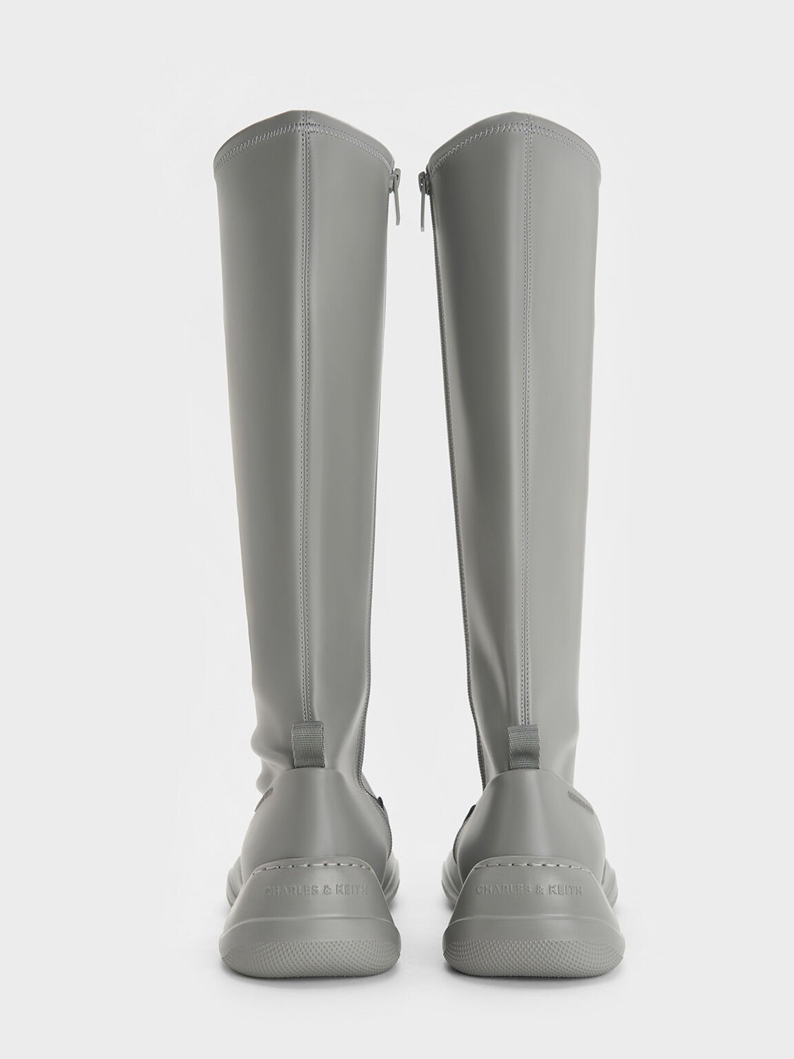 Botas a la rodilla Casey con cremallera lateral, Gris, hi-res