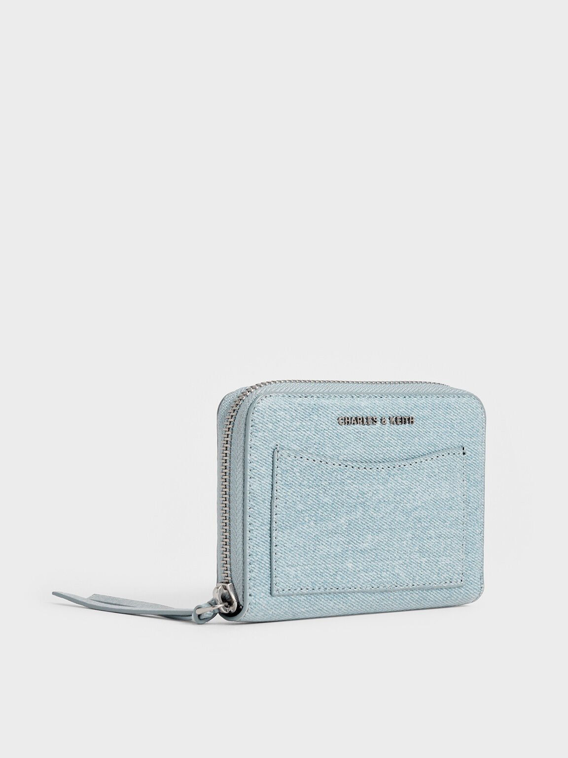 Xylia Denim Zip-Around Wallet, Denim Blue, hi-res