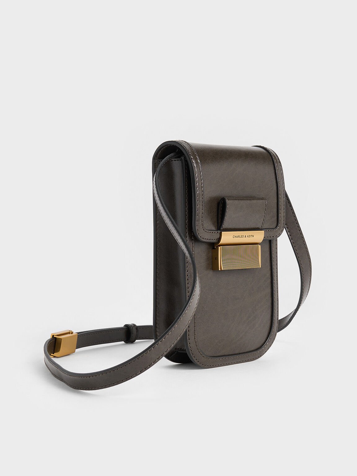 Mini Charlot Elongated Crossbody Bag, Dark Moss, hi-res