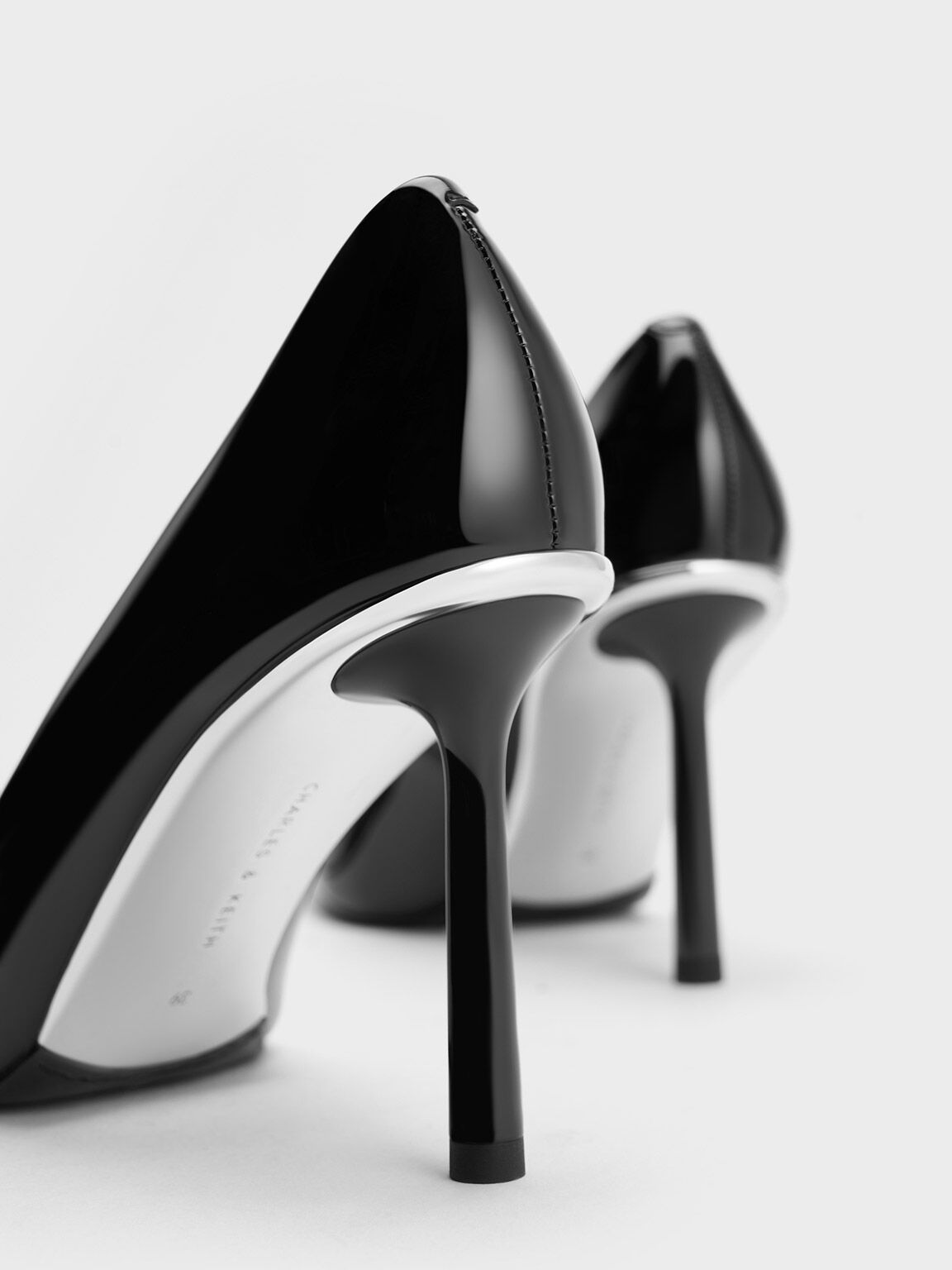 Patent Pointed-Toe Stiletto Heels, Black Patent, hi-res