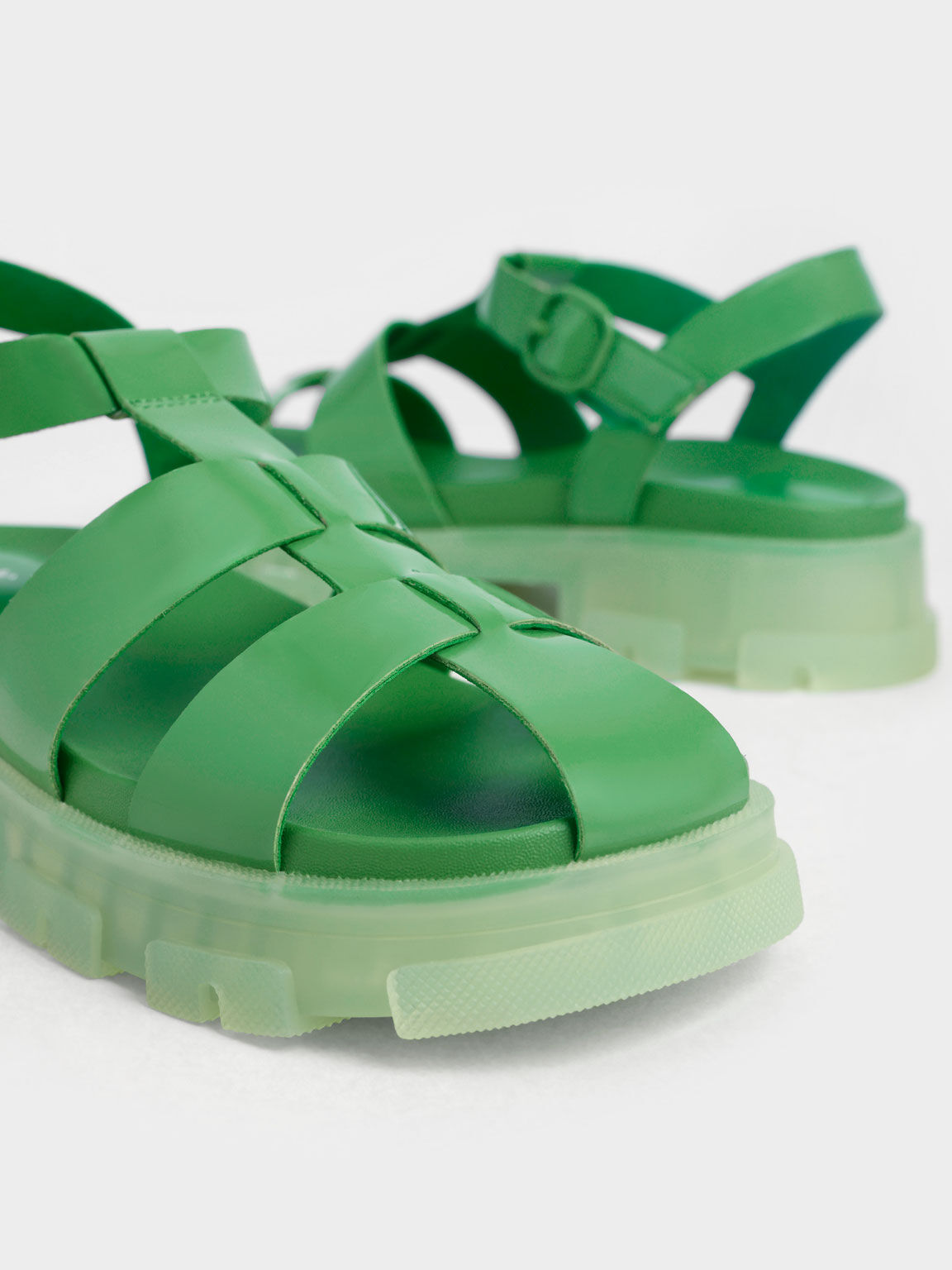 Cyan Caged Jelly Sandals - Women | Womens fashion shoes, Jelly sandals,  Women shoes