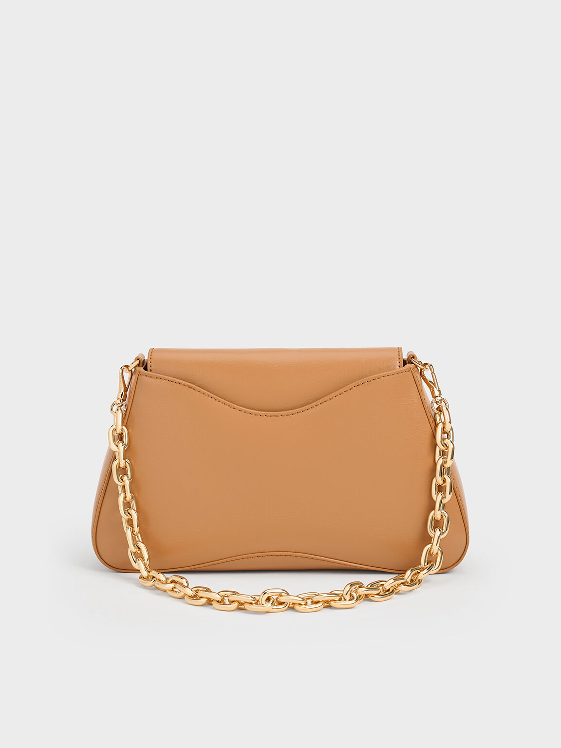 Sybill Trapeze Chain-Handle Bag, Toffee, hi-res