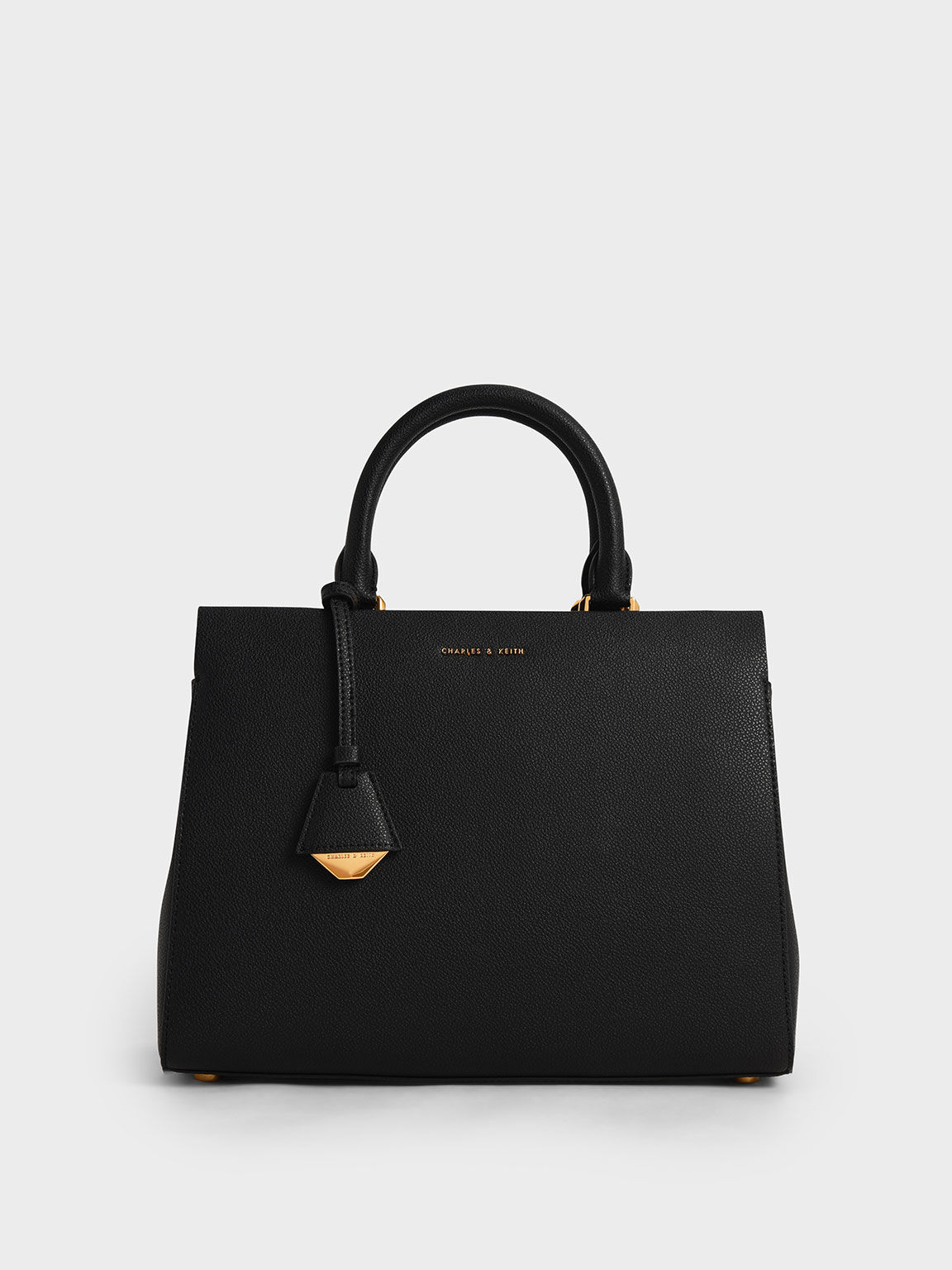 Black Mirabelle Structured Handbag - CHARLES & KEITH NO