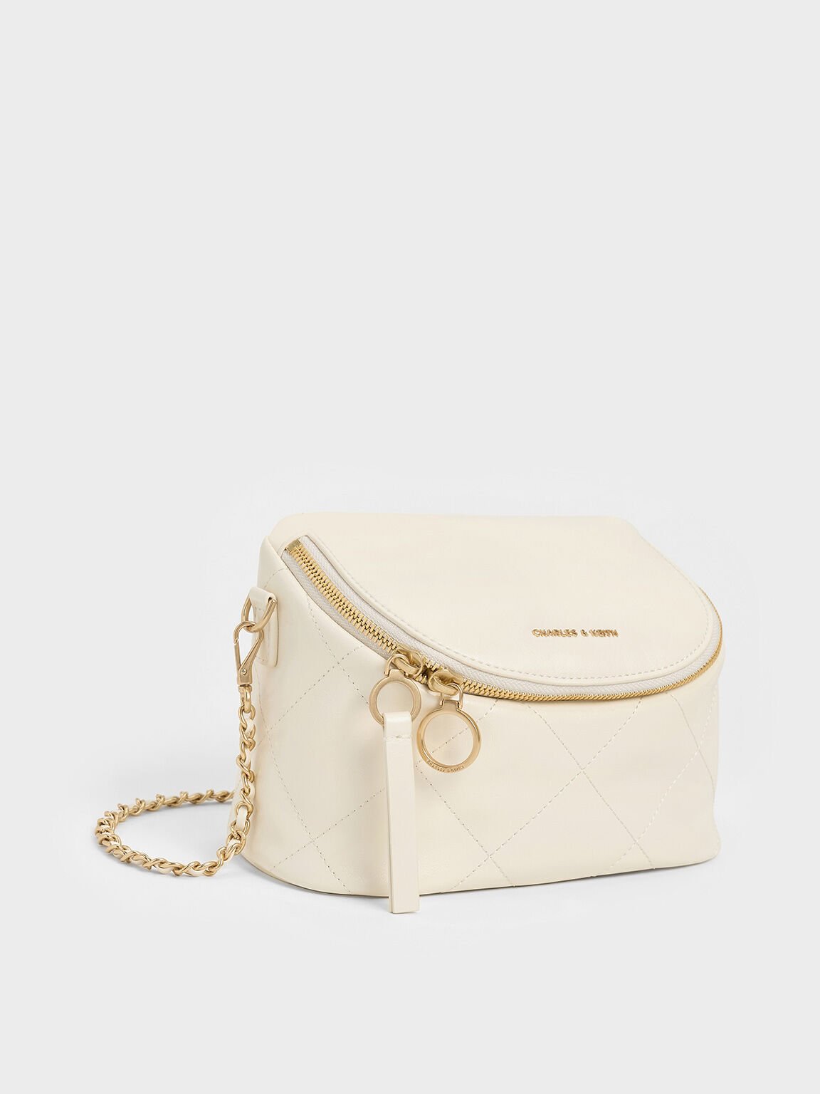 Apfra Quilted Crossbody Bag, Cream, hi-res