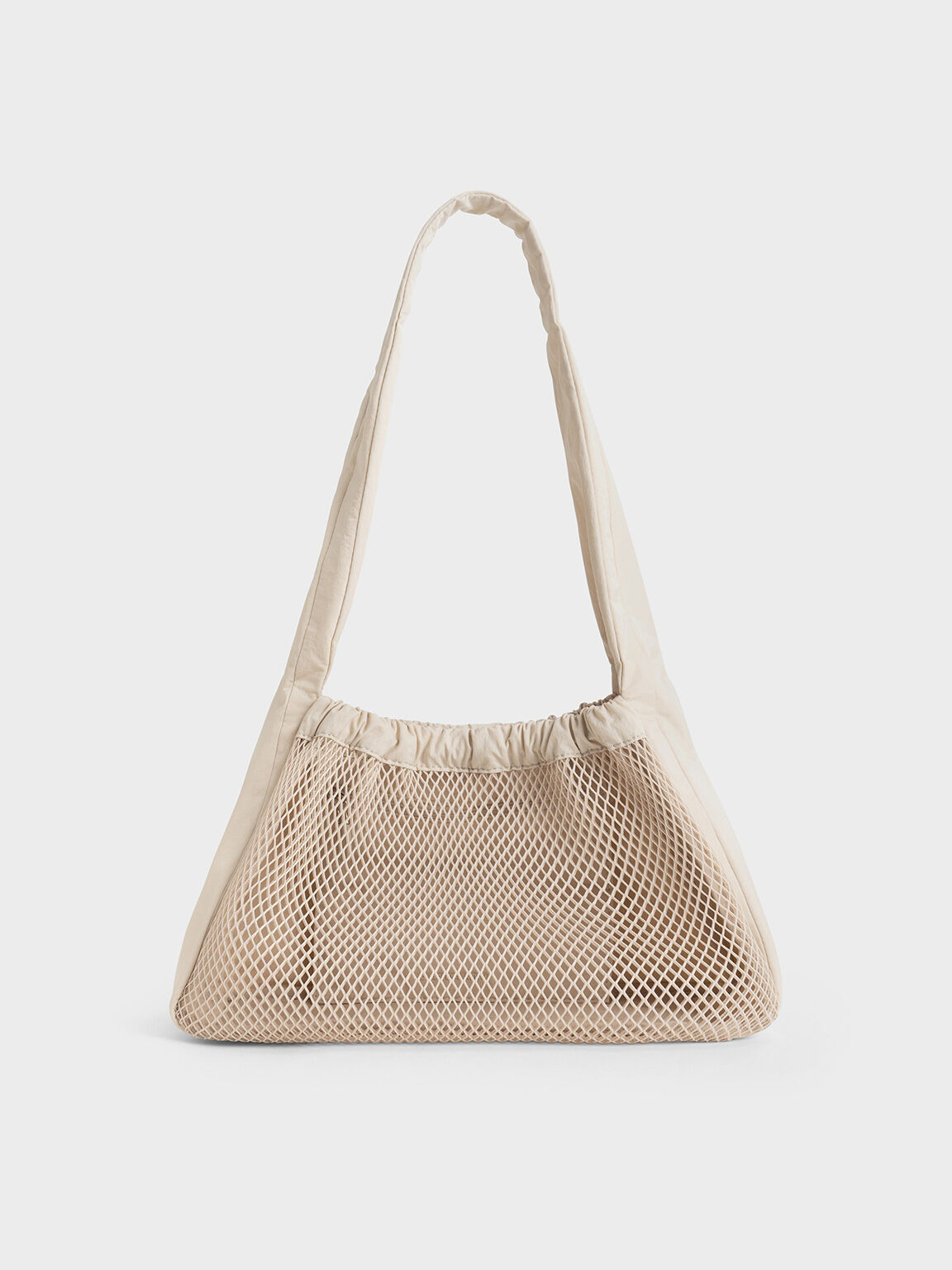 Terra Mesh & Nylon Shoulder Bag, Oat, hi-res