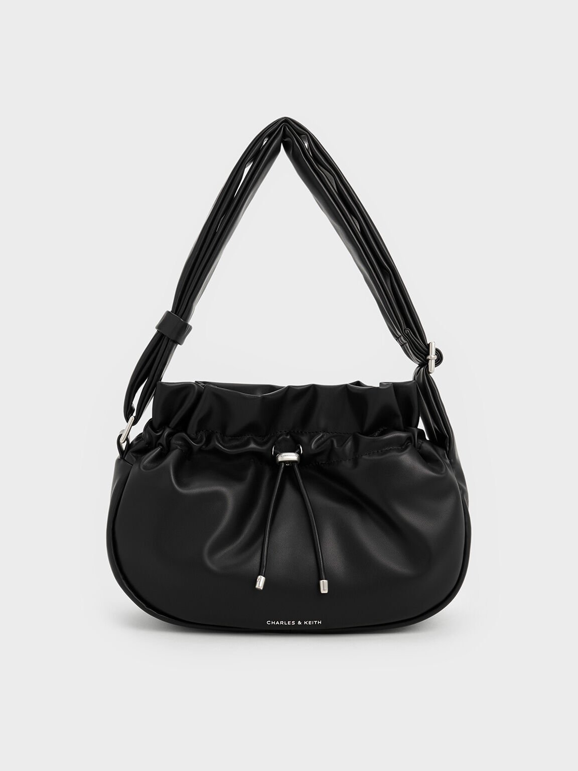 Minibolso hobo Maisy arrugado, Noir, hi-res