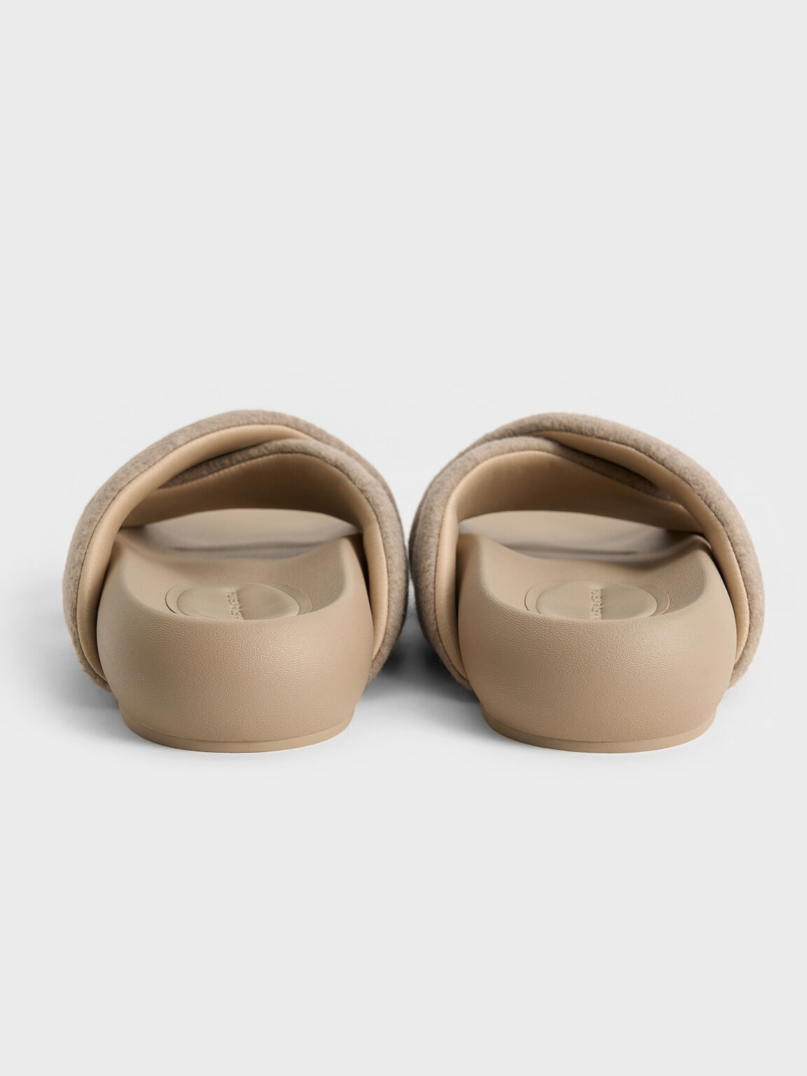 Lumi Textured Crossover-Strap Slide Sandals, Taupe, hi-res