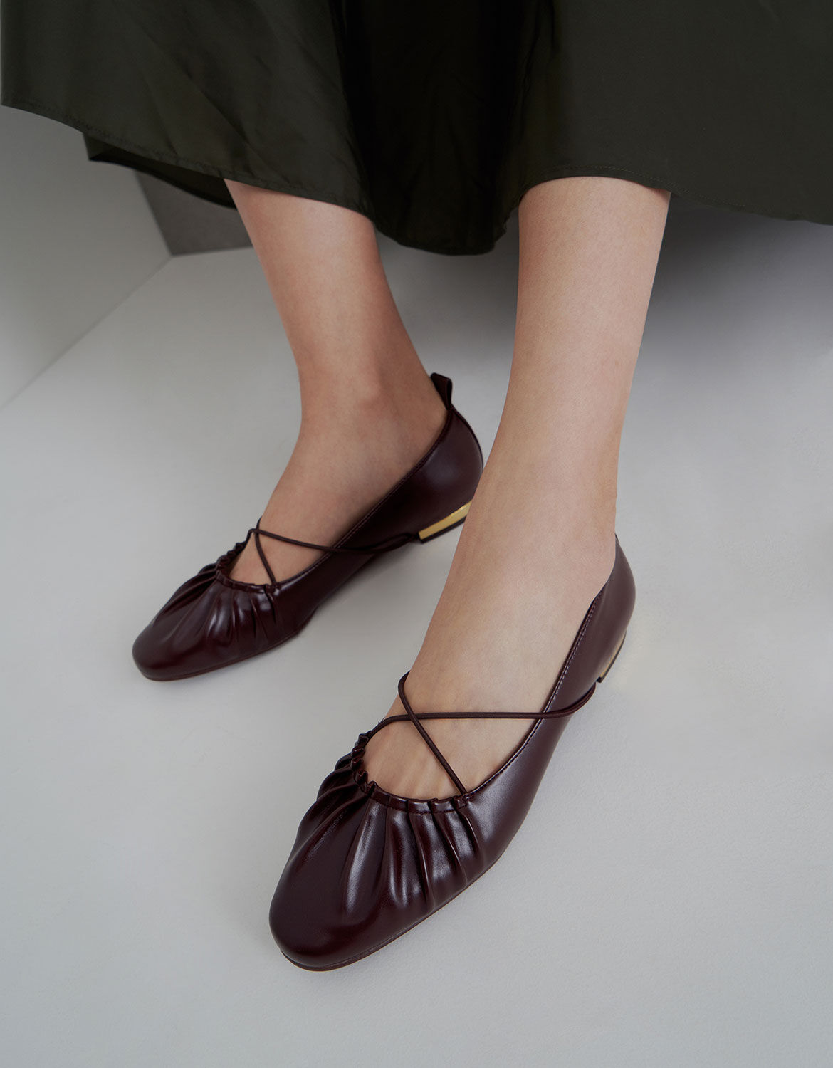 criss cross ballerina flats