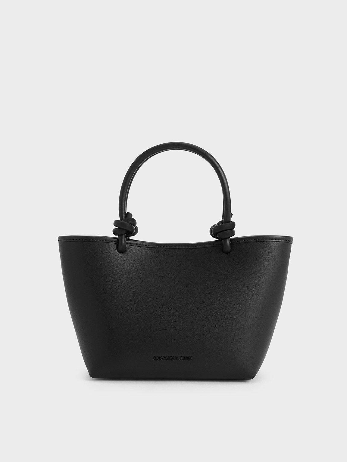 Sabine Knotted-Handle Tote Bag, Jet Black, hi-res