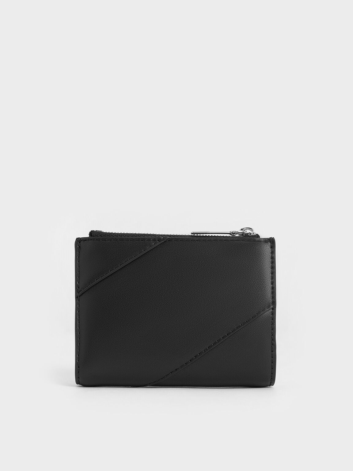 Cartera trin con bordes de punto, Noir, hi-res