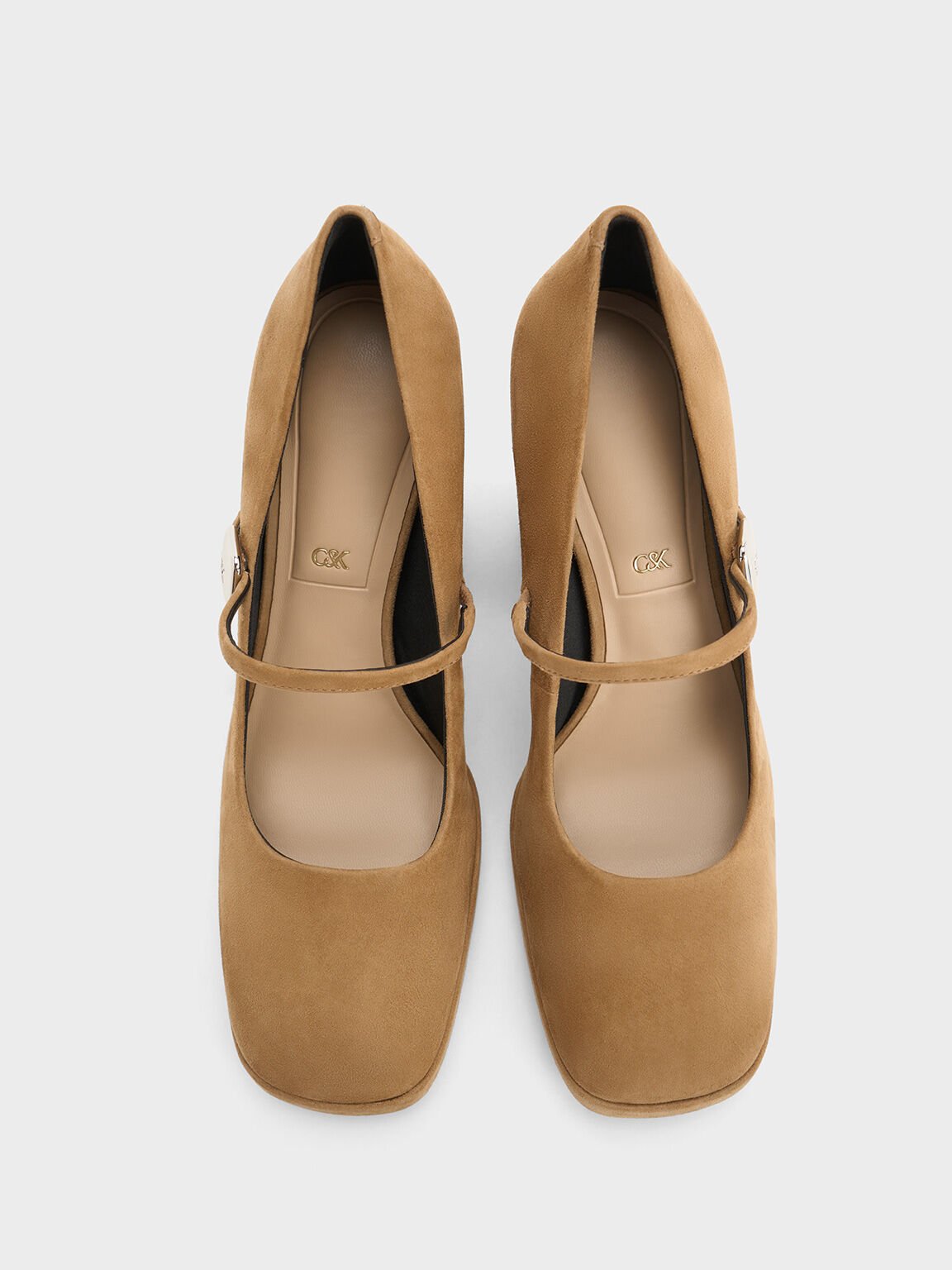 Jyll Suede Platform Mary Janes, Caramel, hi-res