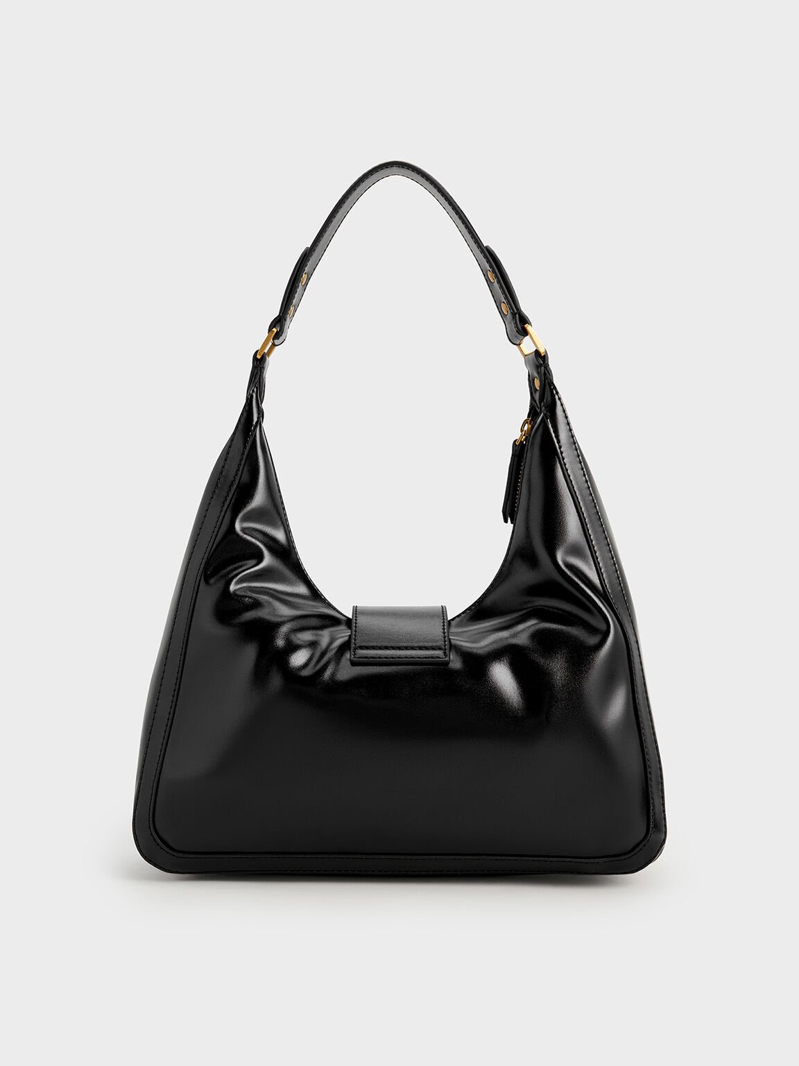 Bolso hobo Charlot, Negro, hi-res