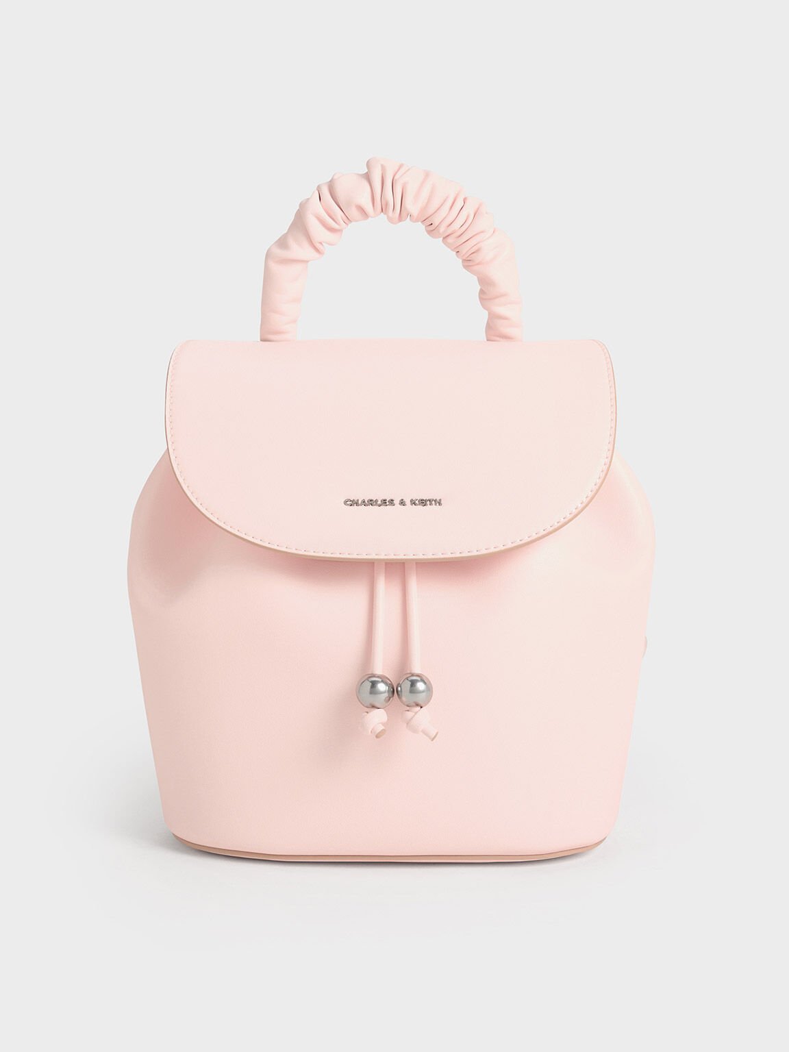 Eve Ruched-Handle Backpack, Light Pink, hi-res