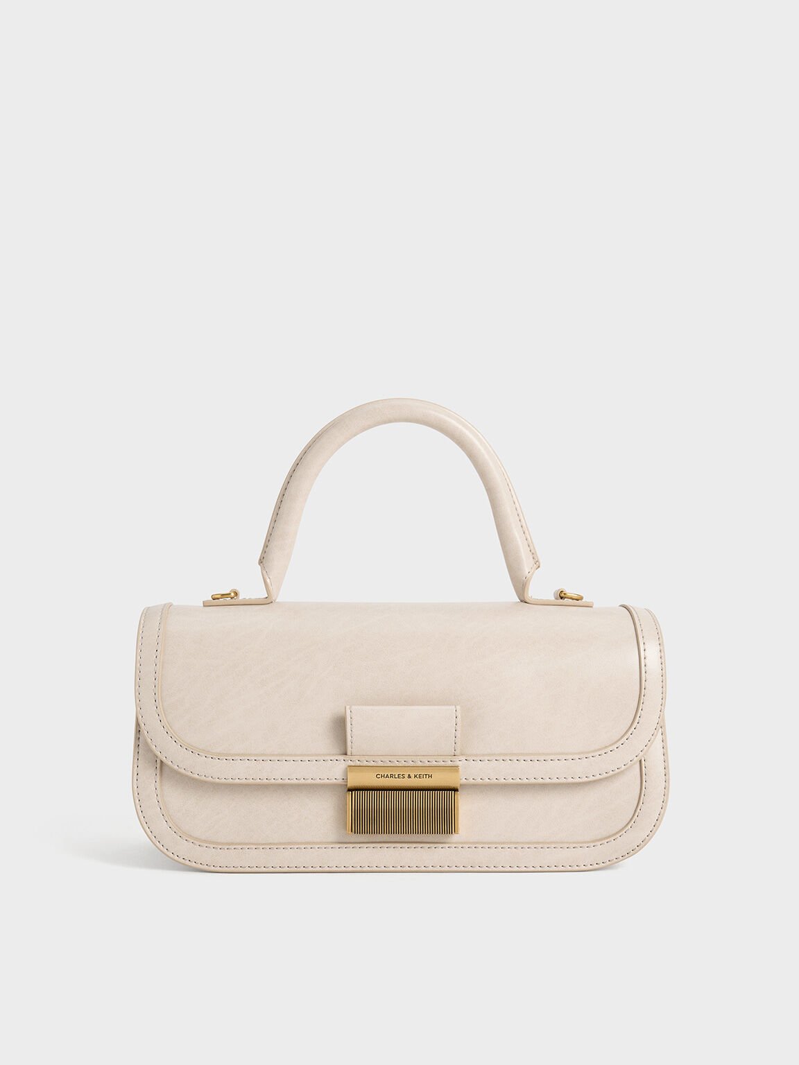 Charlot Elongated Top Handle Bag, Oat, hi-res