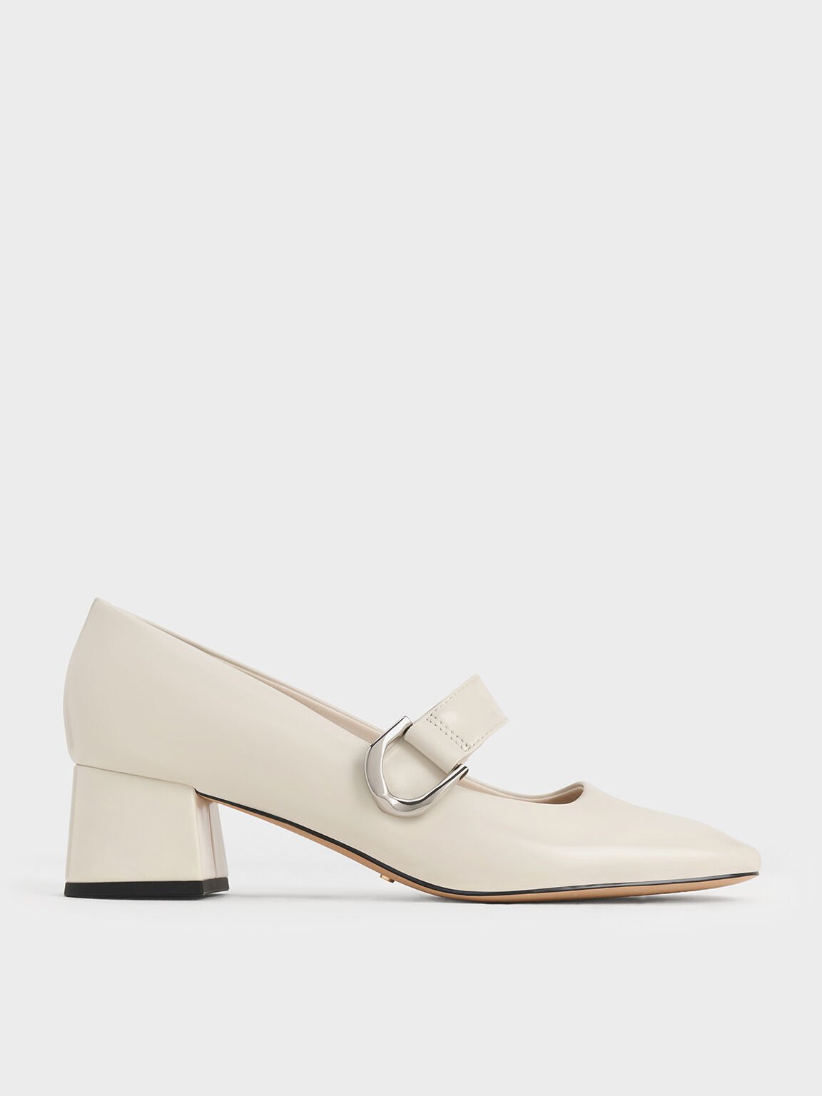 Gabine Leather Mary Jane Pumps, White, hi-res