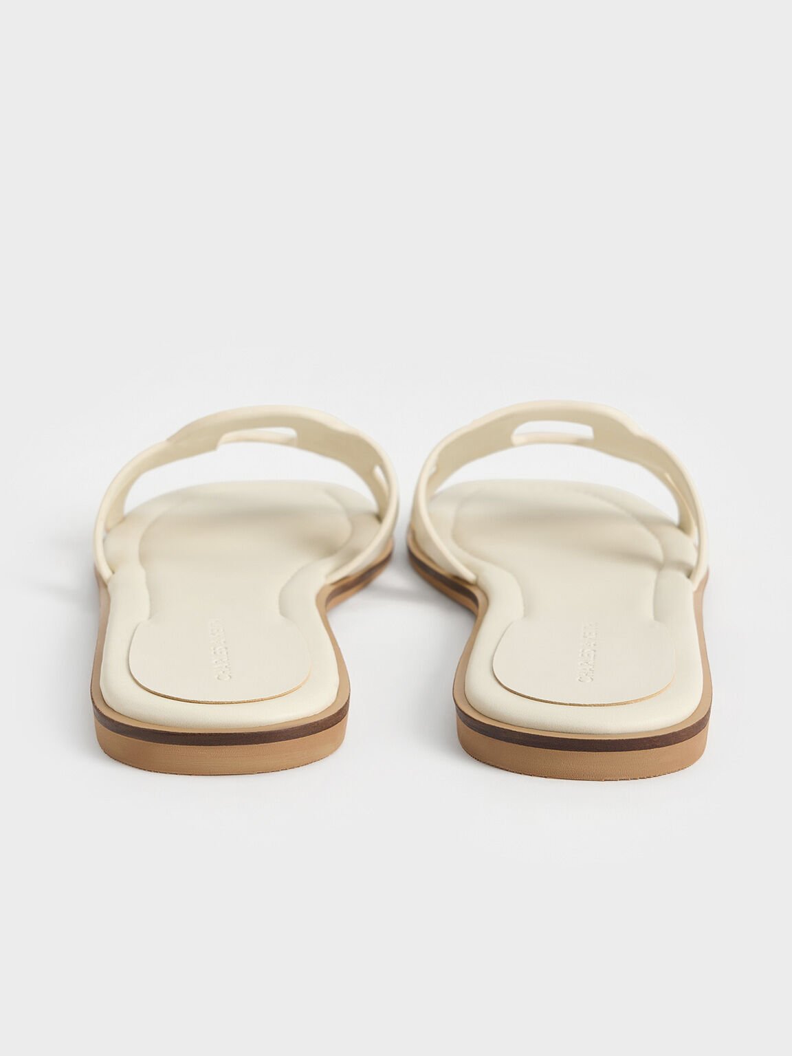 Easley Cut-Out Slide Sandals, Chalk, hi-res