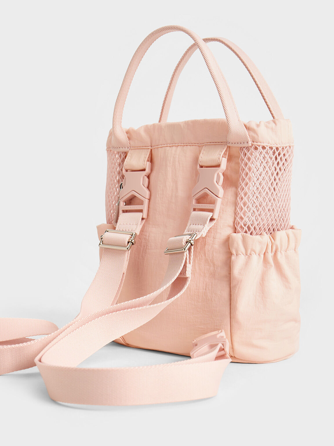 Terra Mesh & Nylon Multi-Way Bag, Light Pink, hi-res