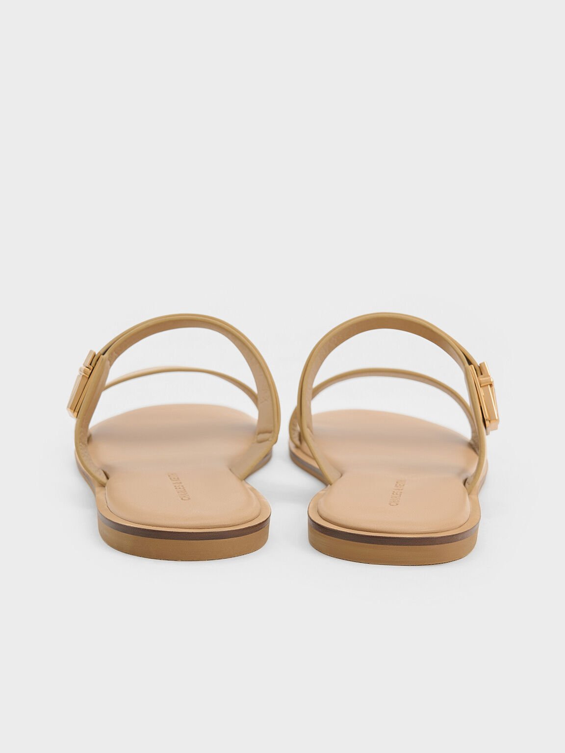 Dove Metallic Double-Strap Sandals, Gold, hi-res