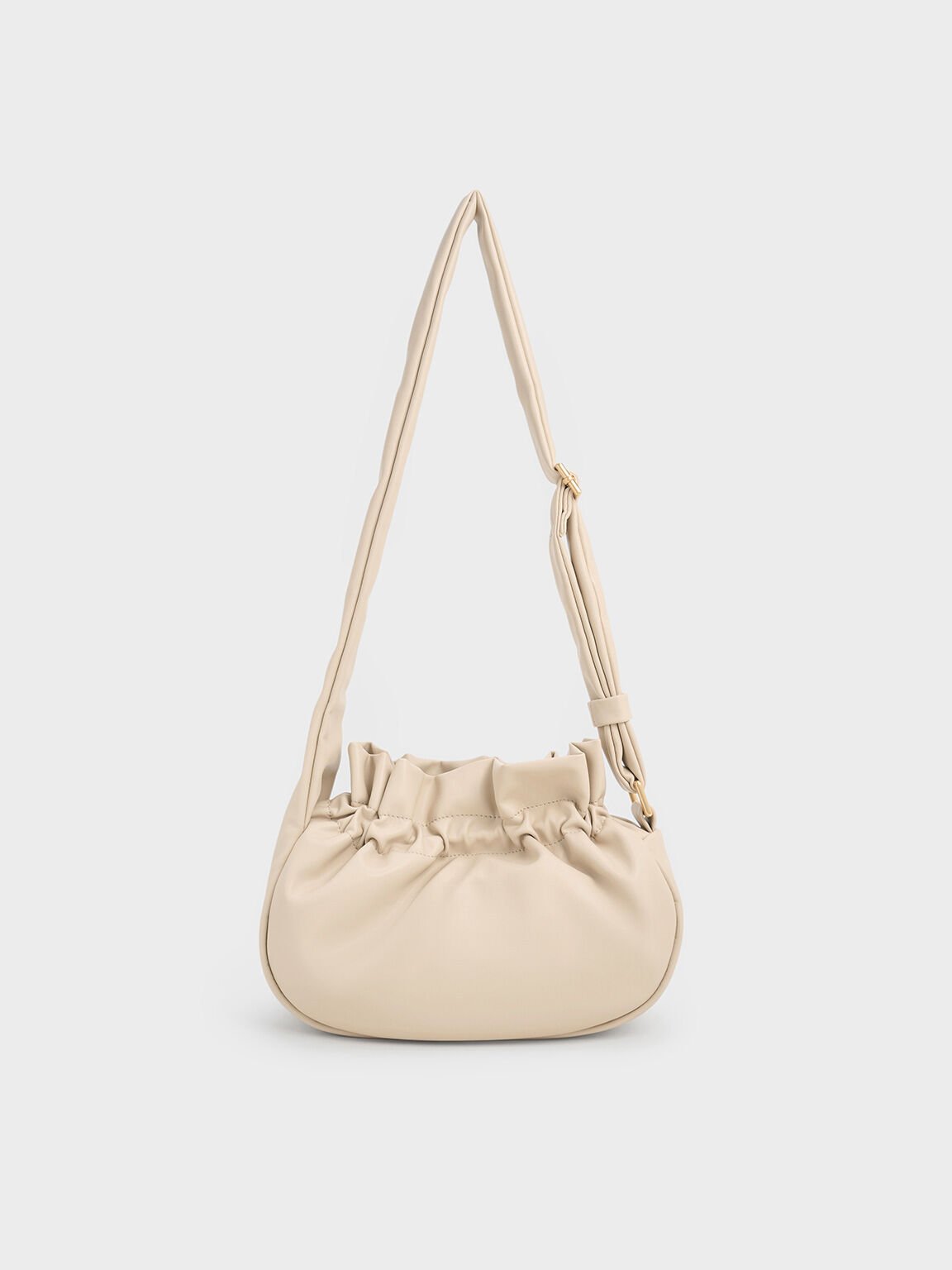 Mini sac hobo froncé Maisy, Oat, hi-res