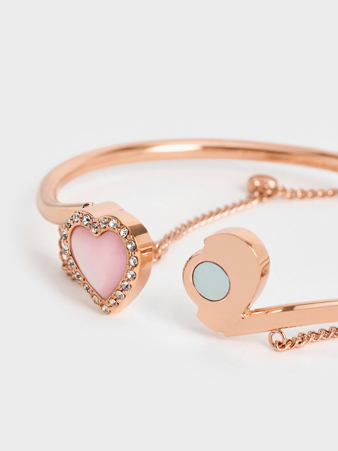 Pulsera Annalise de cadena con piedra de corazón y cristales, Oro rosa, hi-res