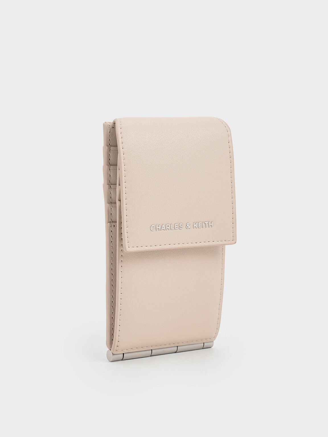 Calla Bi-Fold Side-Zip Card Holder, Oat, hi-res