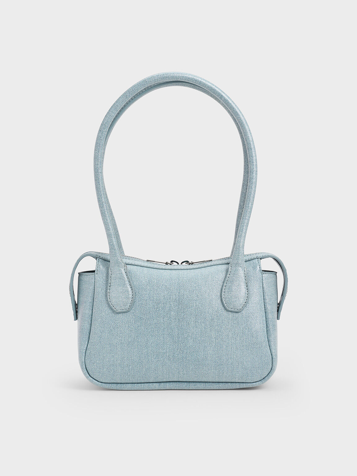 Bolso de asa superior alargada Bosie en denim, Azul mezclilla, hi-res