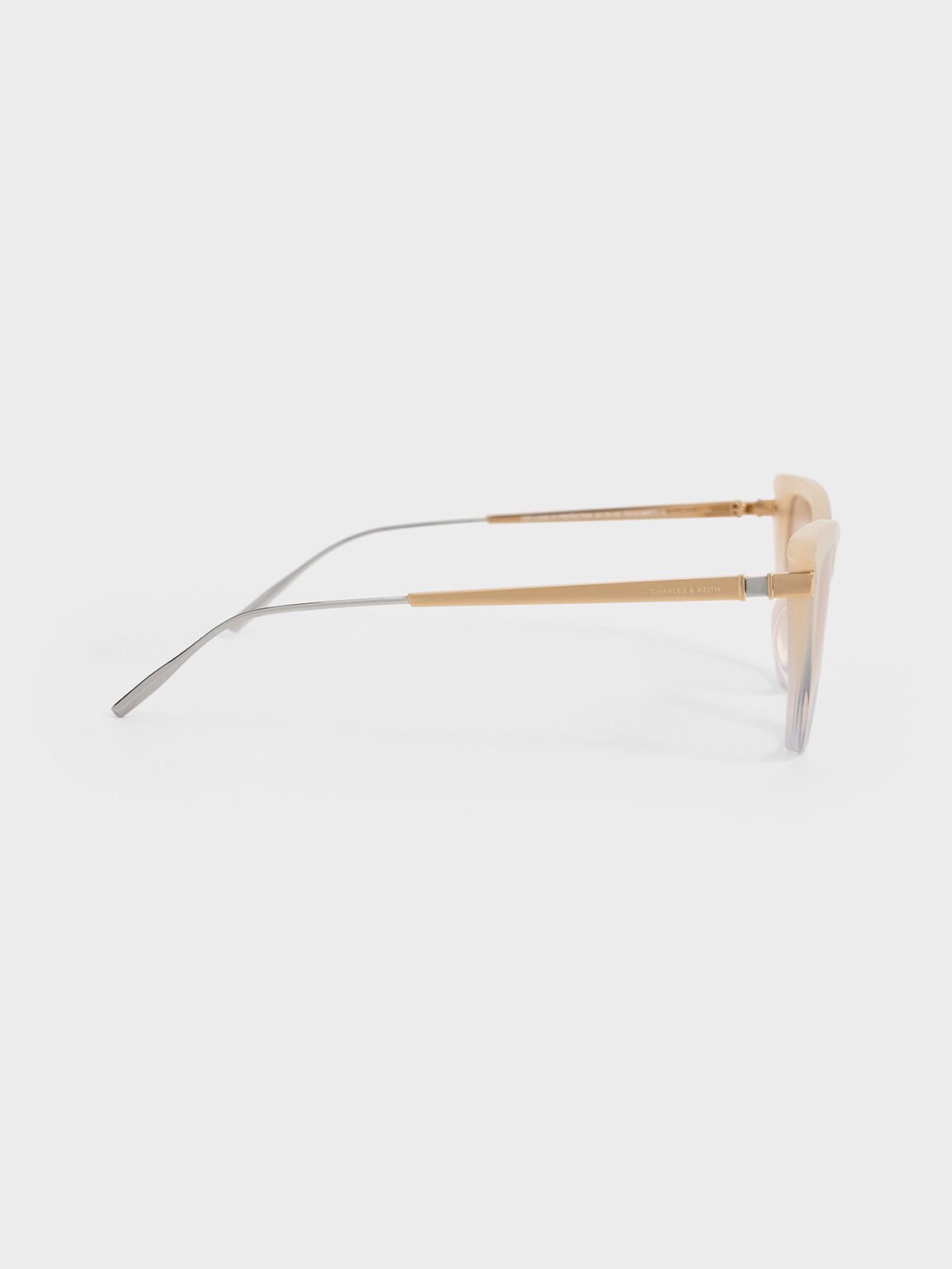 Recycled Acetate Angular Cat-Eye Sunglasses, Multi, hi-res