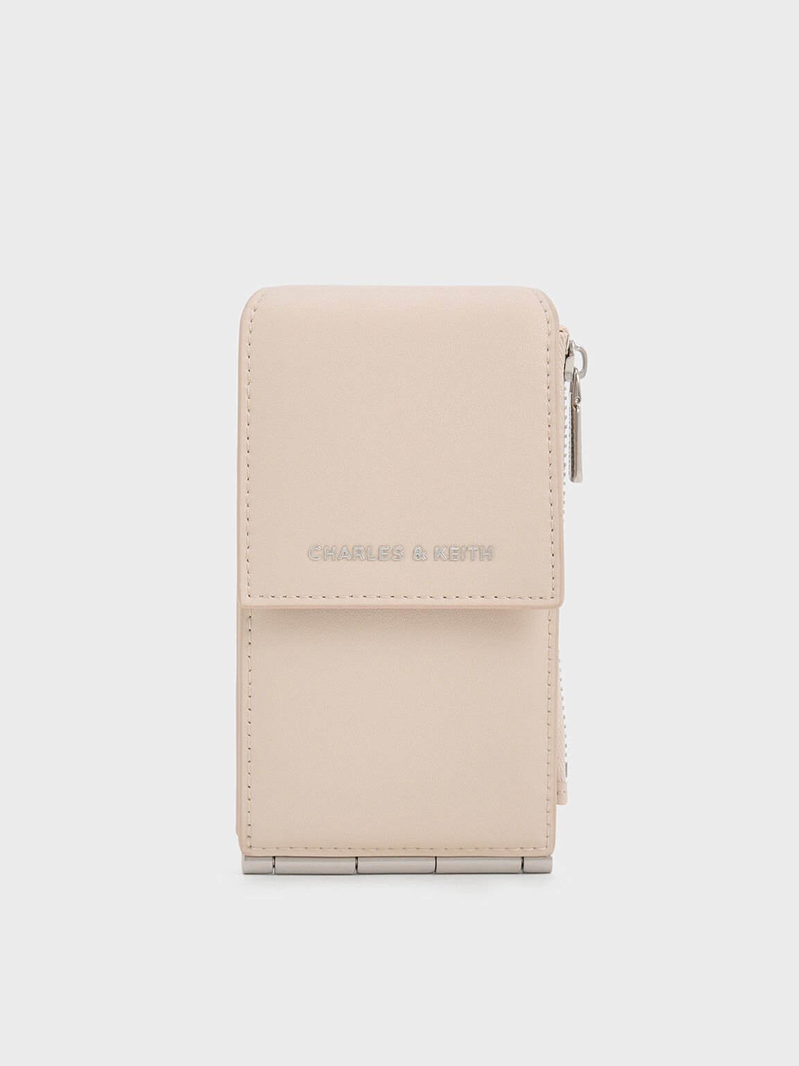 Calla Bi-Fold Side-Zip Card Holder, Oat, hi-res