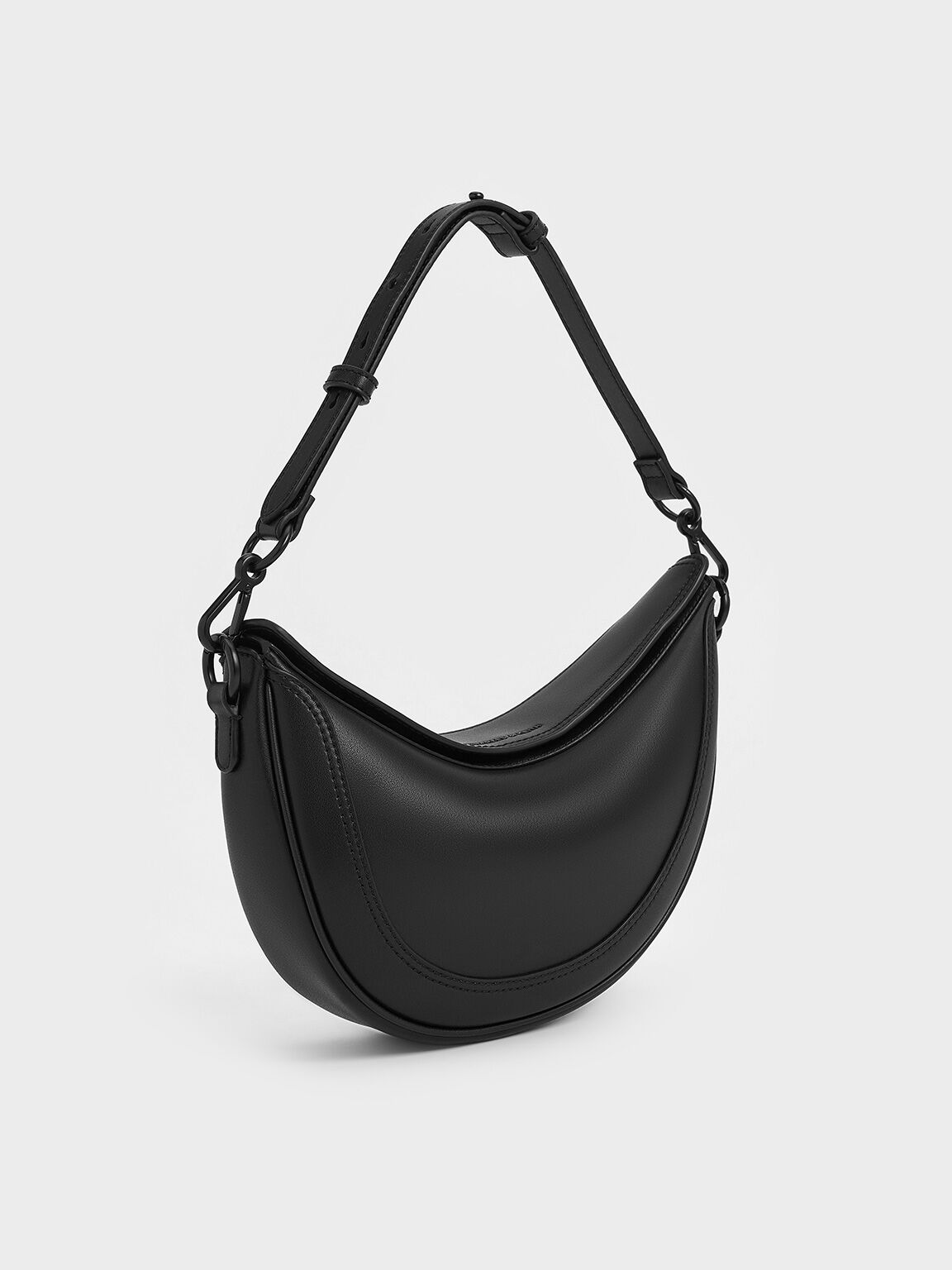 Asymmetrical Saddle Bag, Jet Black, hi-res