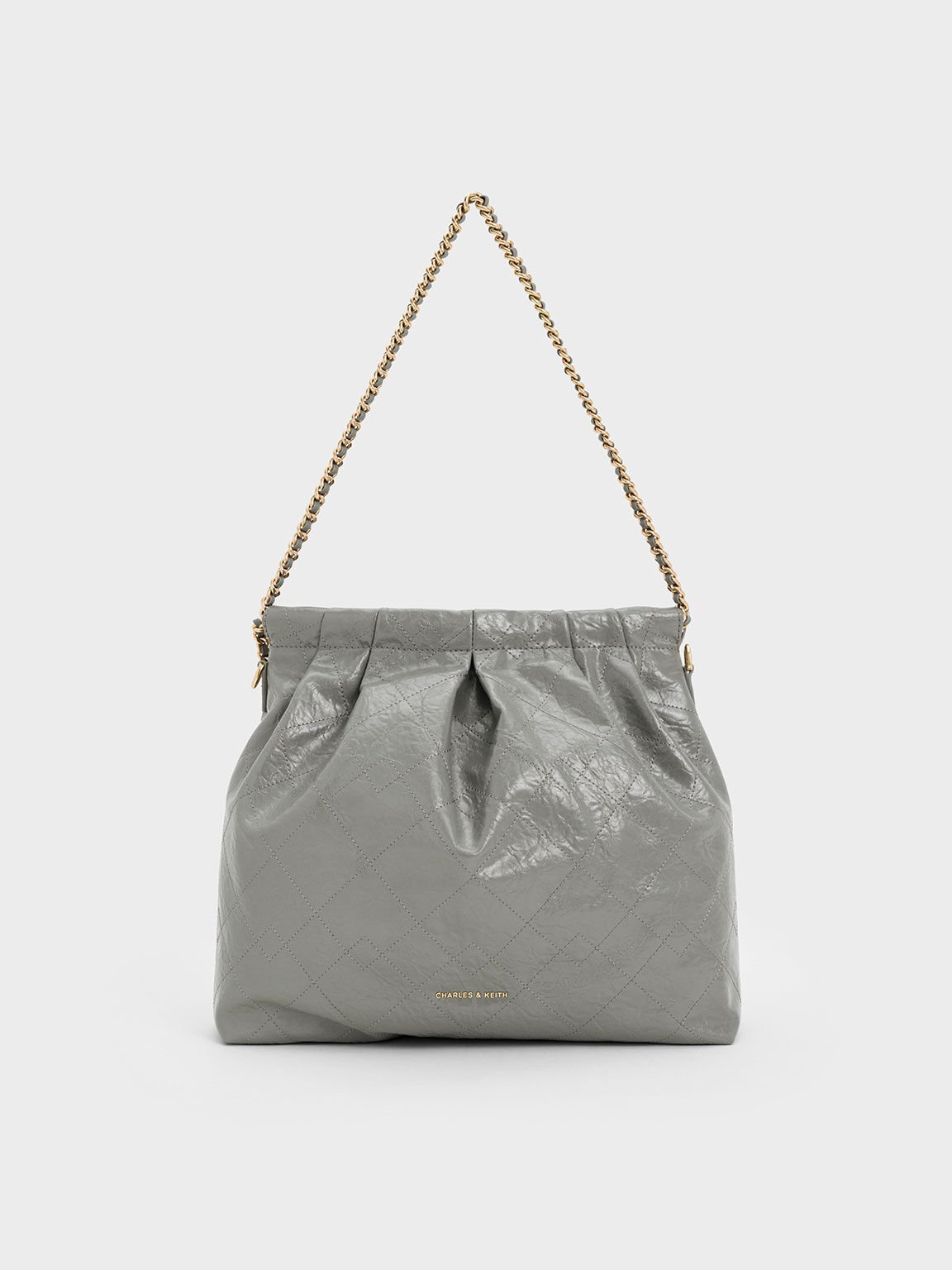 Bolso hobo Duo con doble cadena, Gris, hi-res