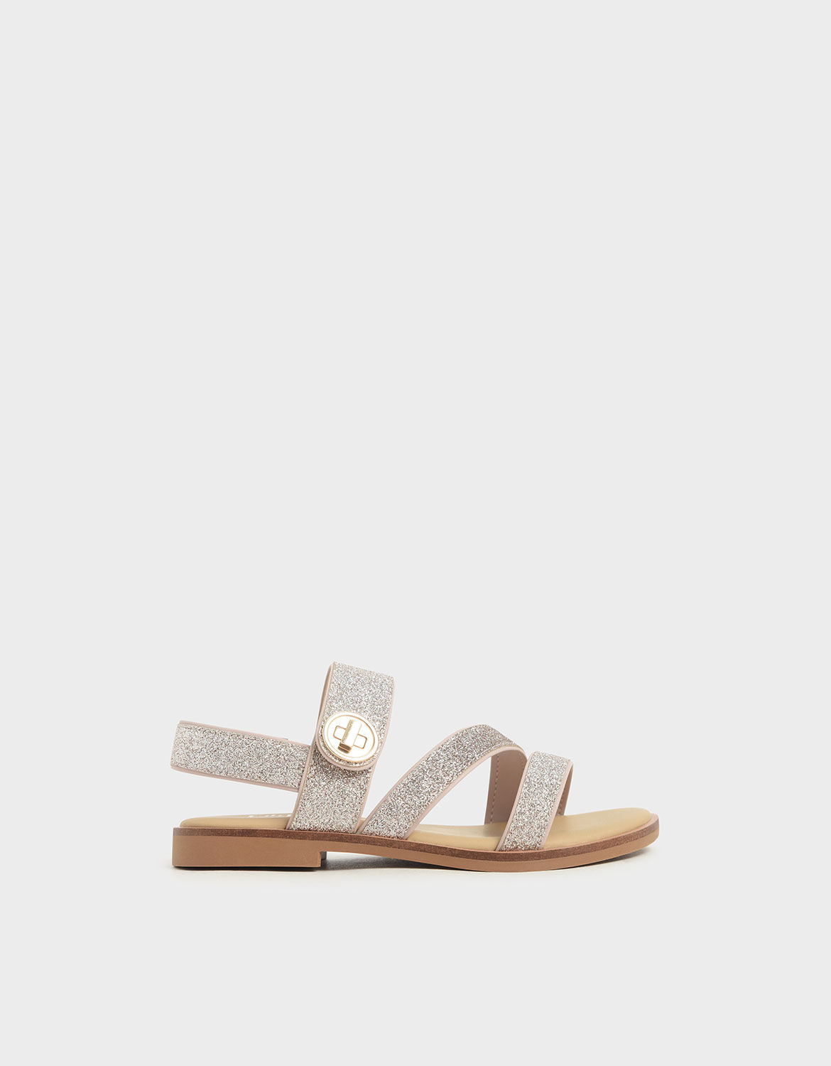 Showplace Market - Gypsy Jazz White Glitter Double Buckle Sandal {6-11}.  These casual women's sandals are comfortable, fashionable, and perfect for  summer. The contoured cushioned footbed and adjustable upper straps deliver  all-day