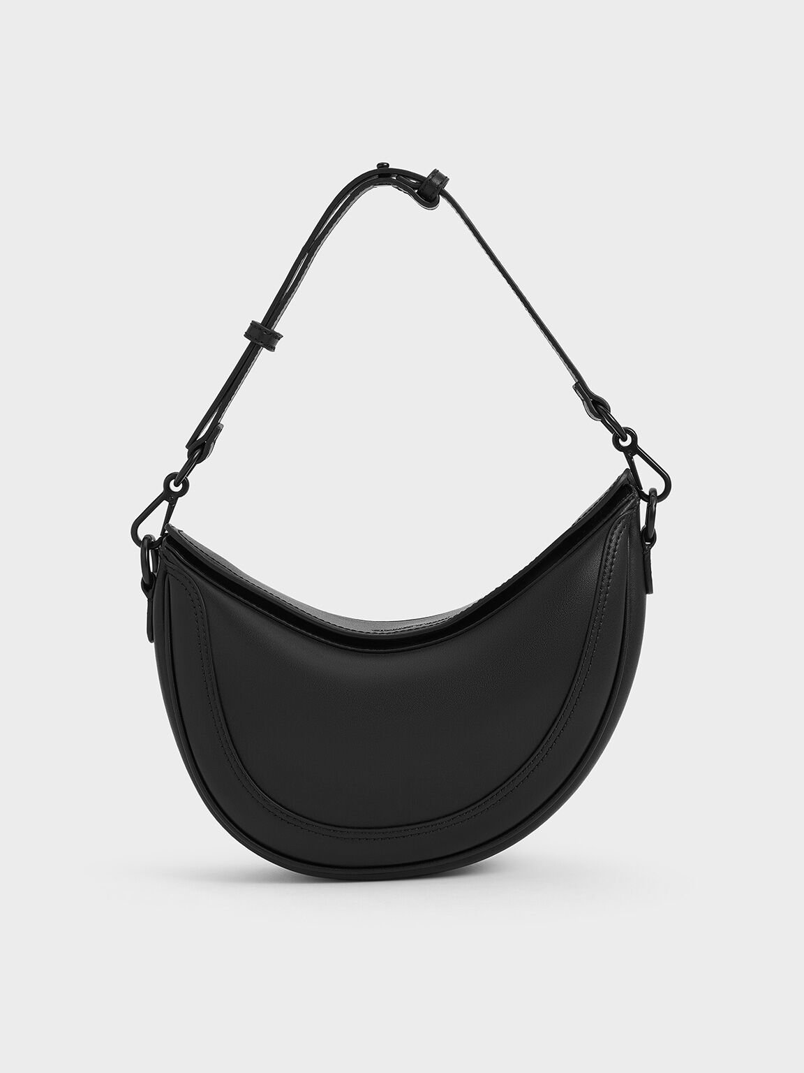 Asymmetrical Saddle Bag, Jet Black, hi-res