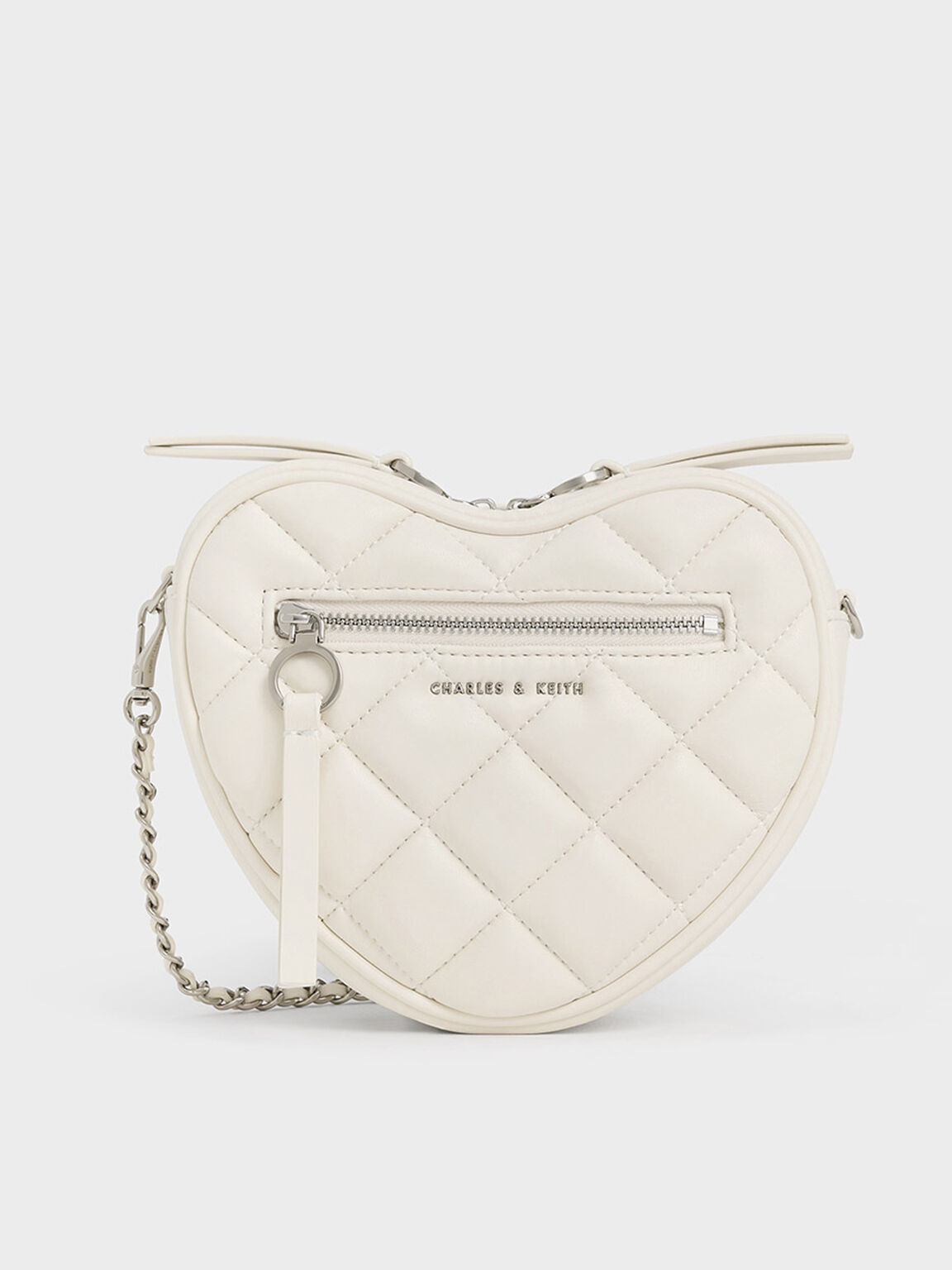 Philomena Quilted Heart Crossbody Bag, Cream, hi-res